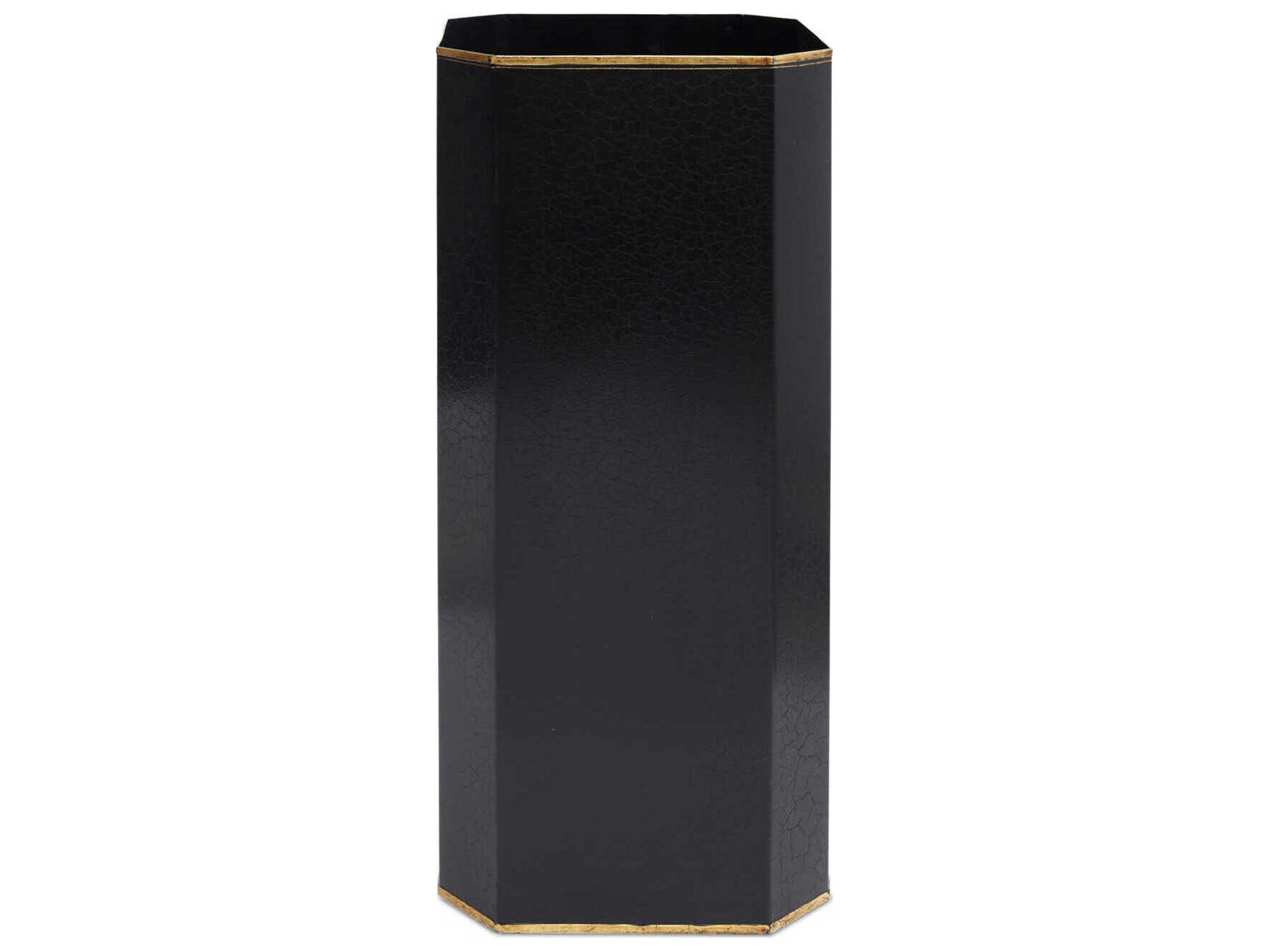 Currey & Company Glasshouse Black Gold Umbrella Stand