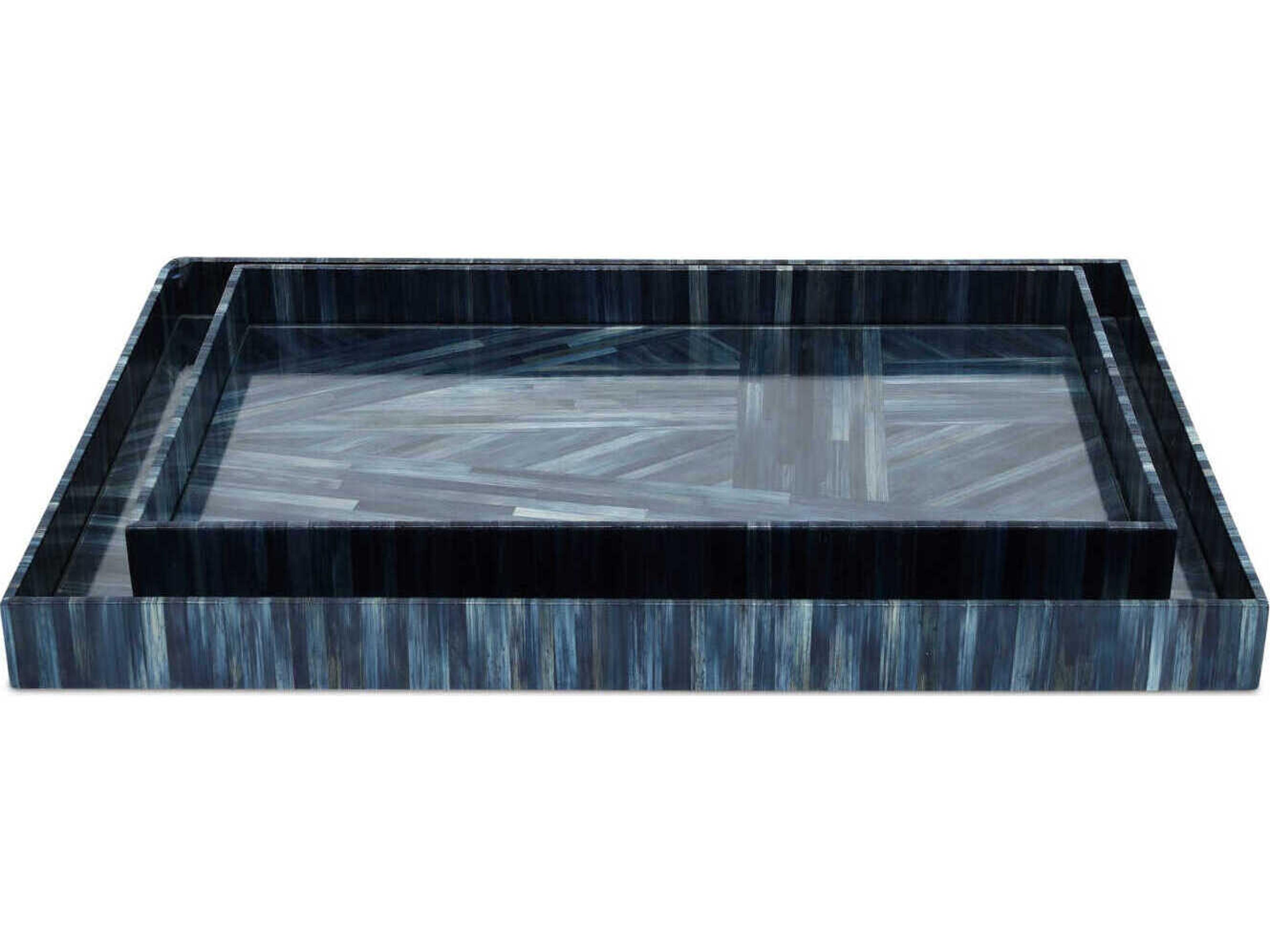 Currey & Company Winter Harvest Tray Set of 2