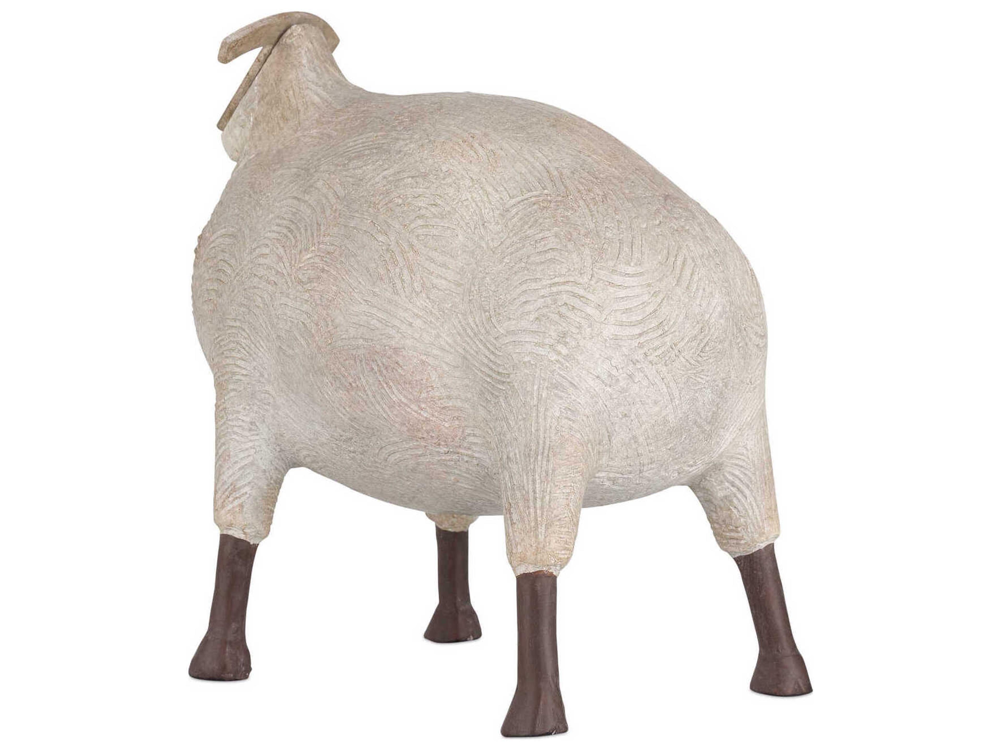 Currey & Company Ancient Ram Sculpture