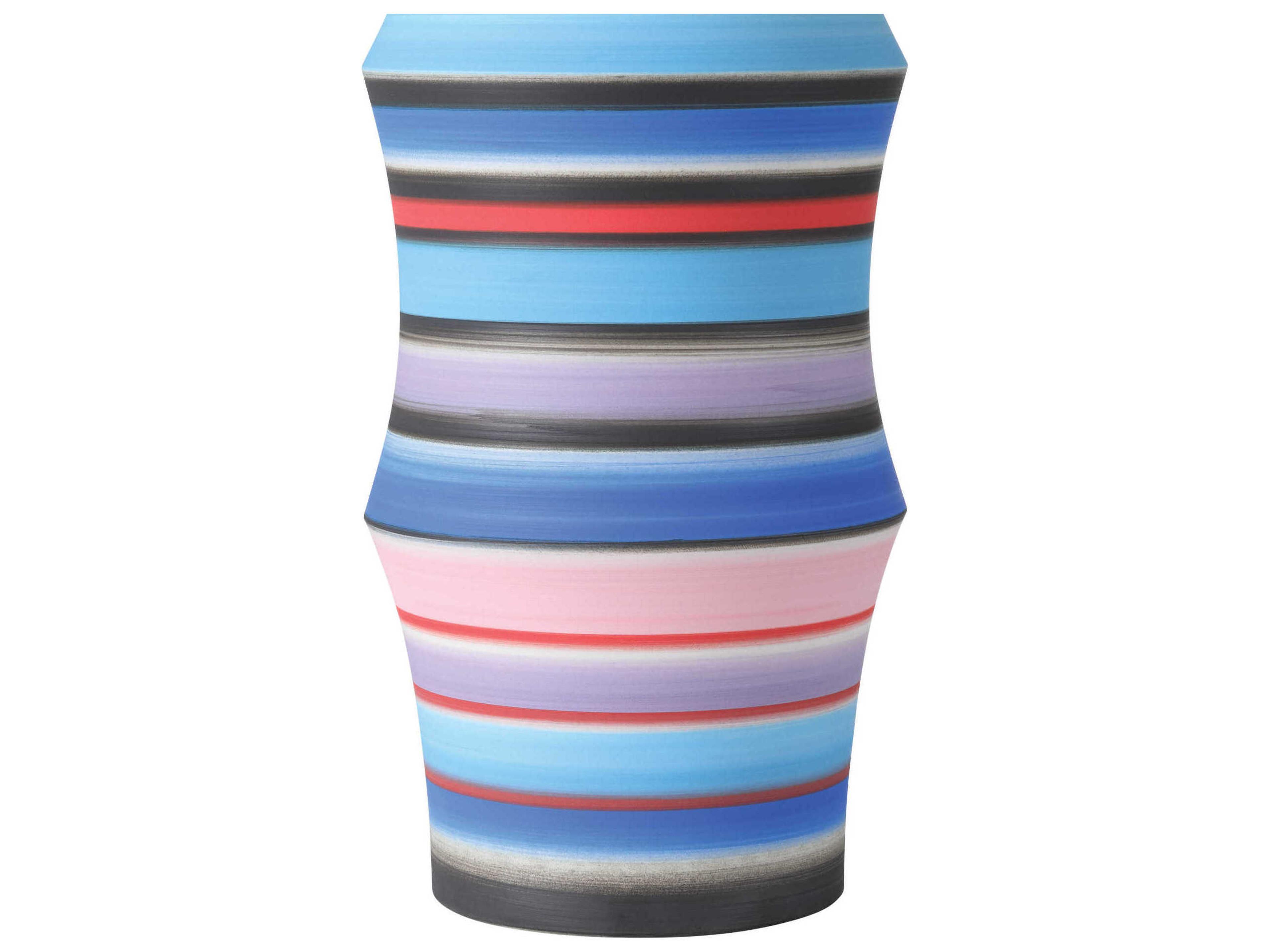 Currey & Company Happy 80 Bright Blue Red Vase