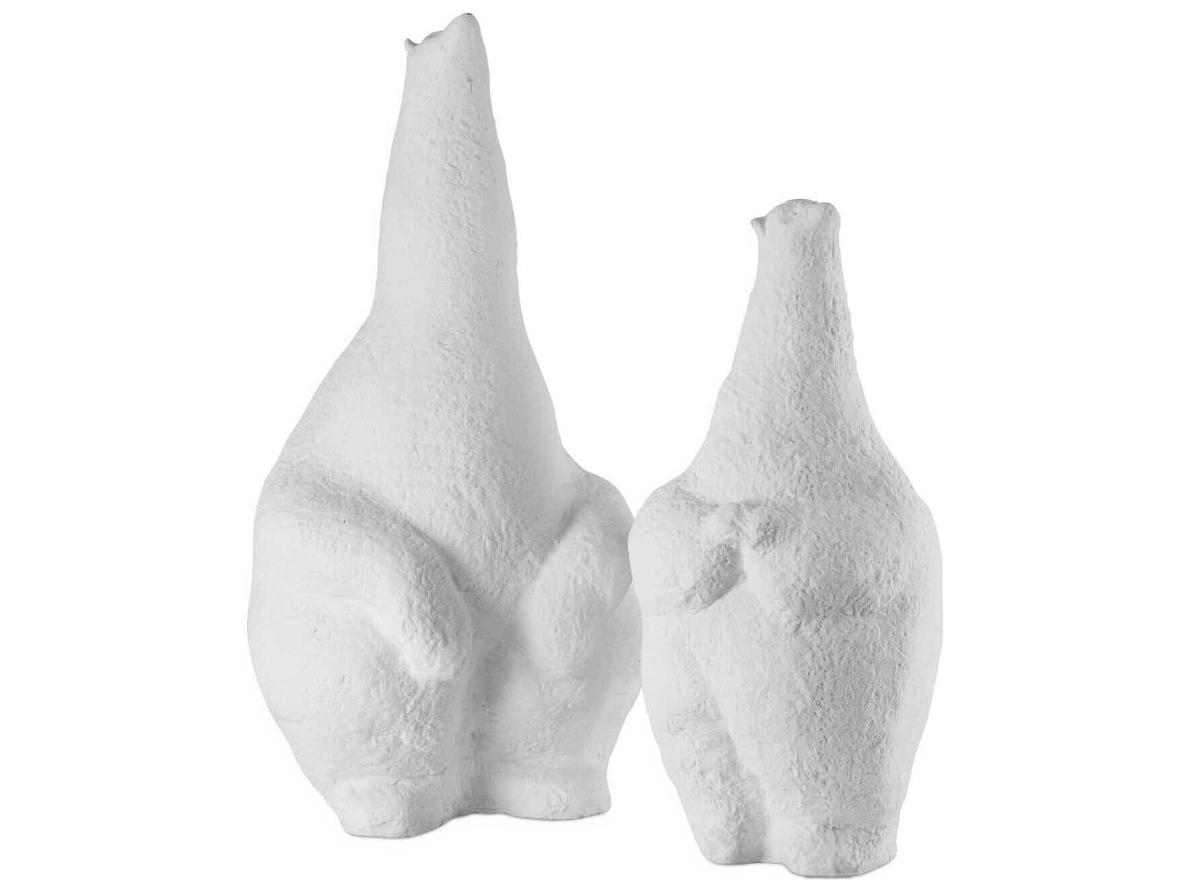 Currey & Company Yarmouth White Bear Sculpture