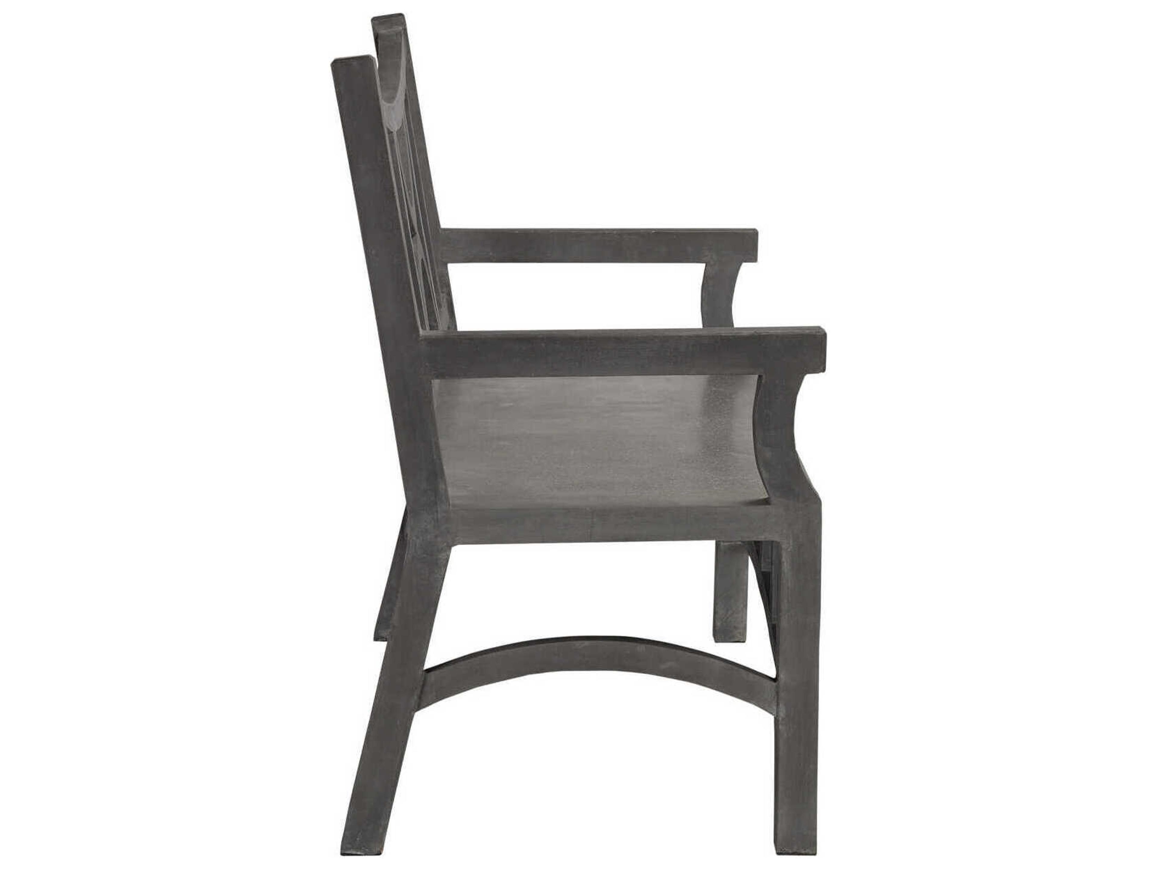 Currey & Company Colesden Dark Gray Faux Bois Accent Bench