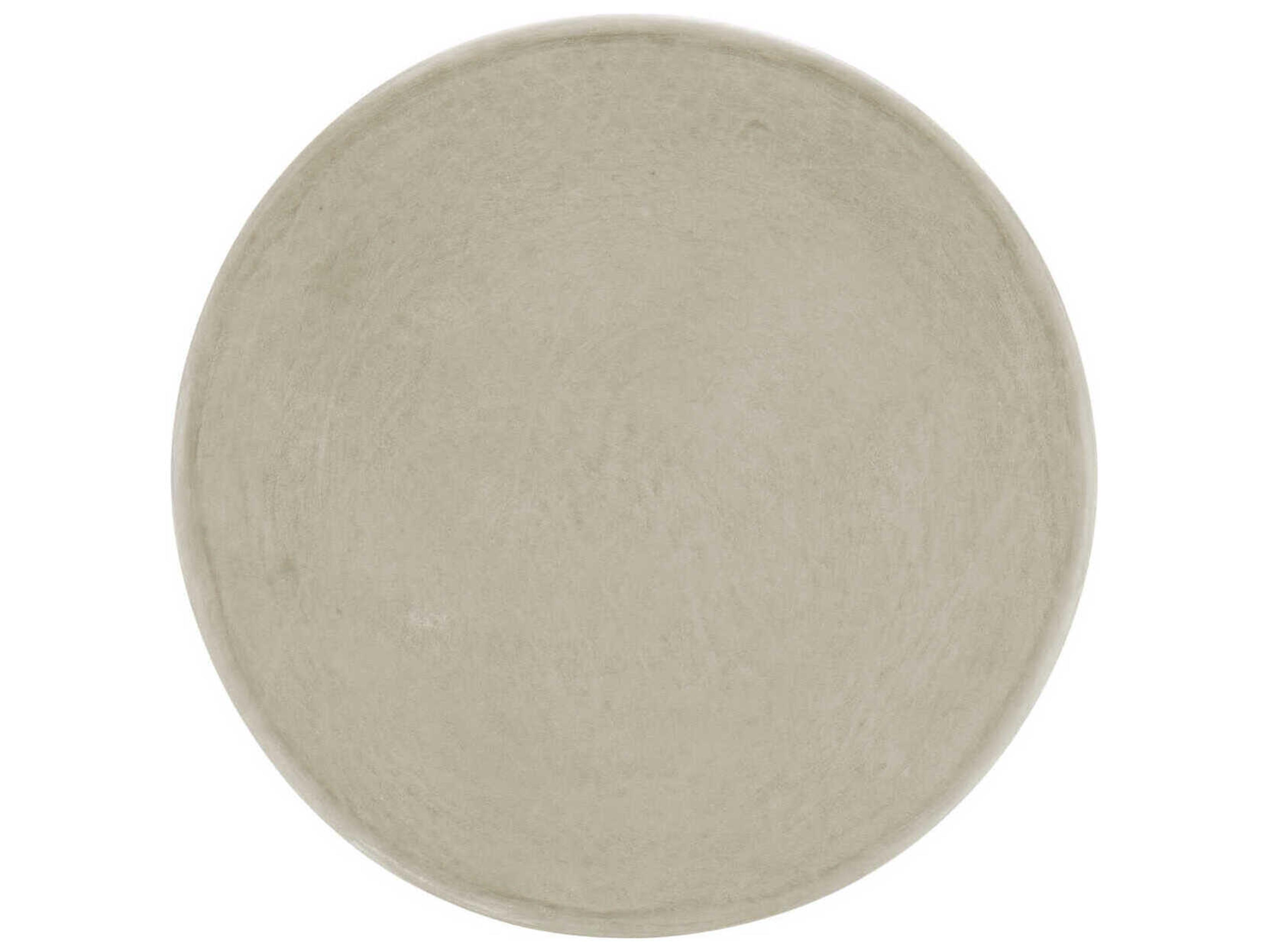 Currey & Company Hidcote Round Concrete Portland Faux Bois End Table