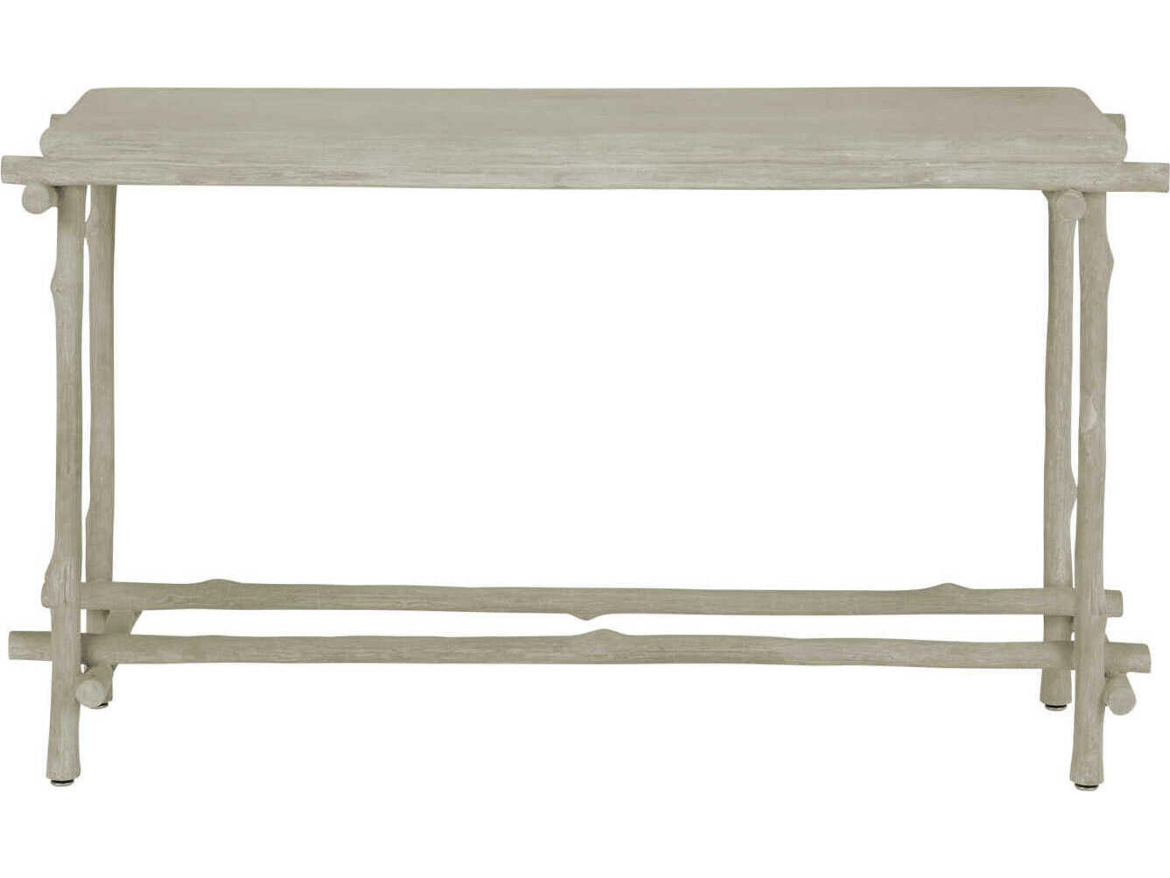 Currey & Company Luzon Rectangular Concrete Portland Faux Bois Console Table