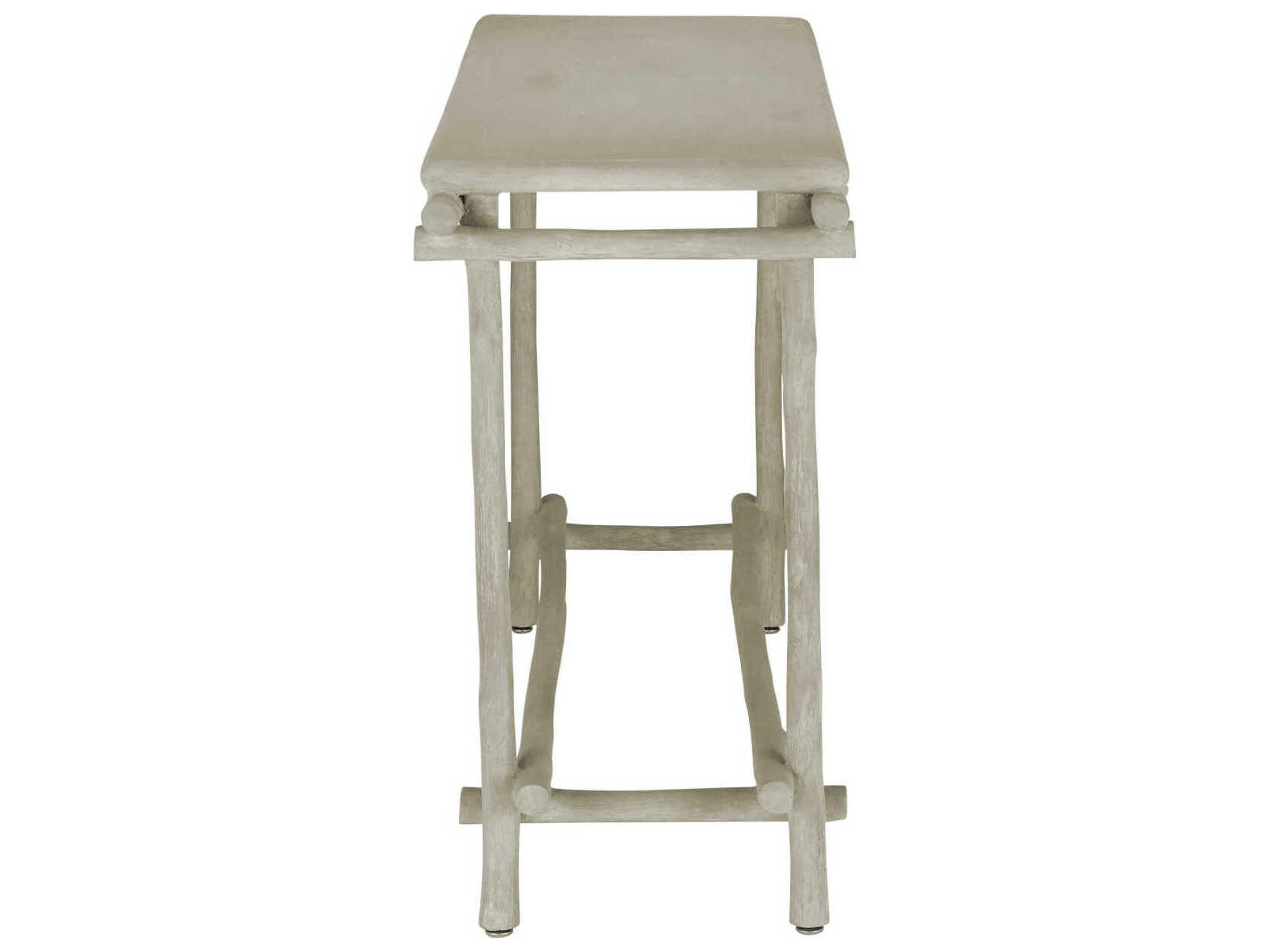 Currey & Company Luzon Rectangular Concrete Portland Faux Bois Console Table