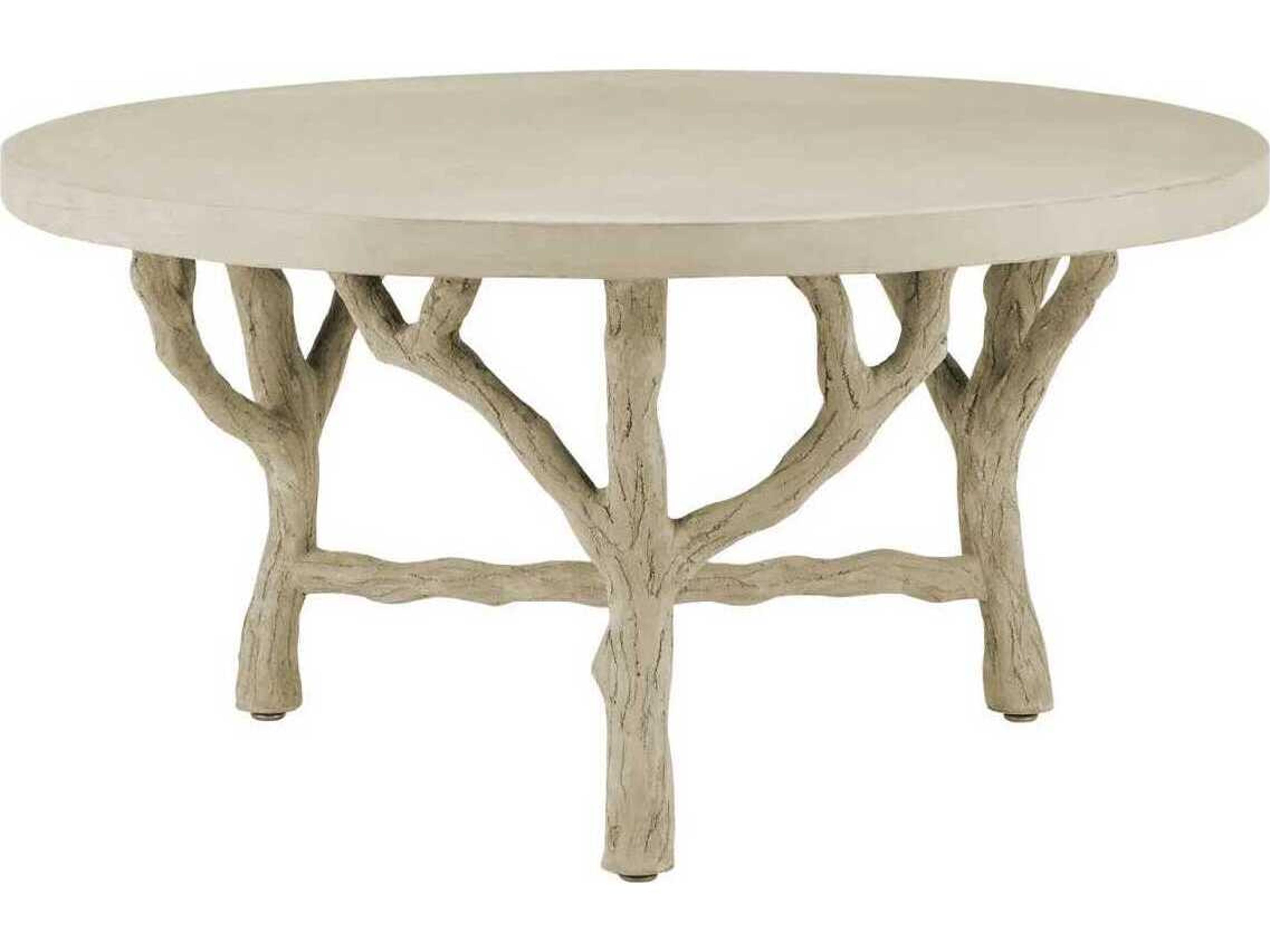 Currey & Company Beaujon Round Concrete Portland Coffee Table