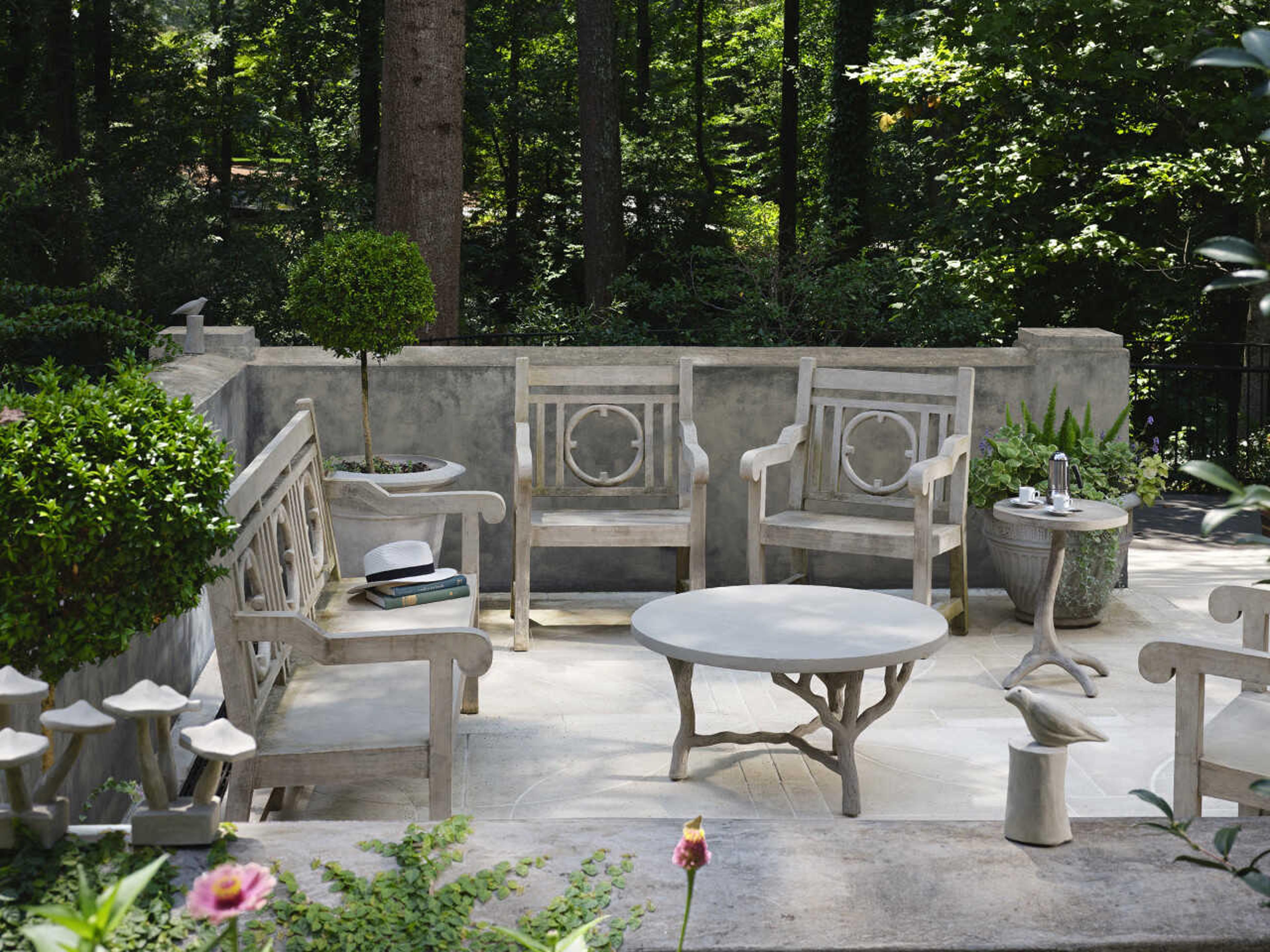 Currey & Company Beaujon Round Concrete Portland Coffee Table