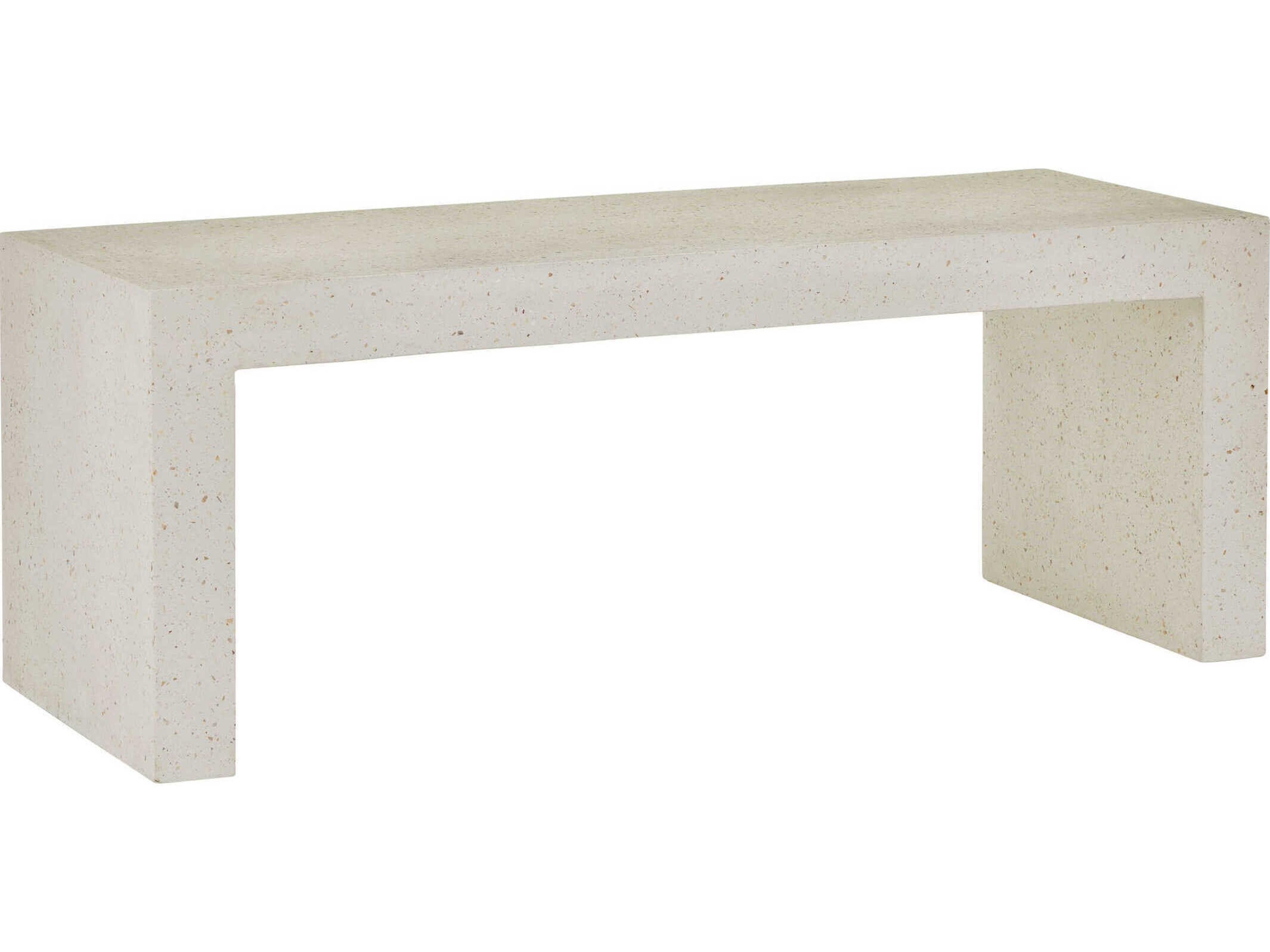 Carson 48" Ivory Terrazzo Beige Accent Bench
