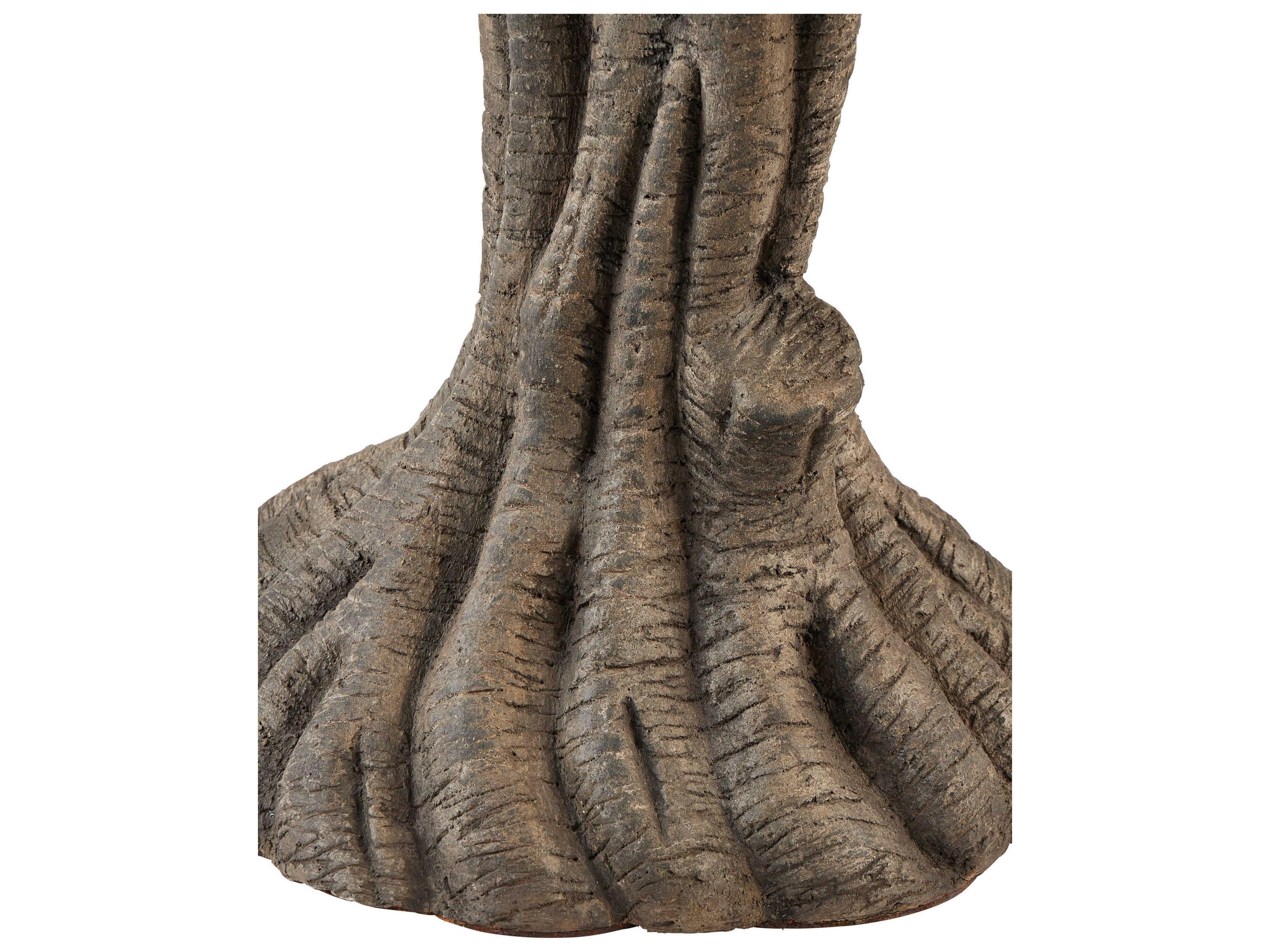 Currey & Company Dunmore Round Concrete Charbon De Bois End Table