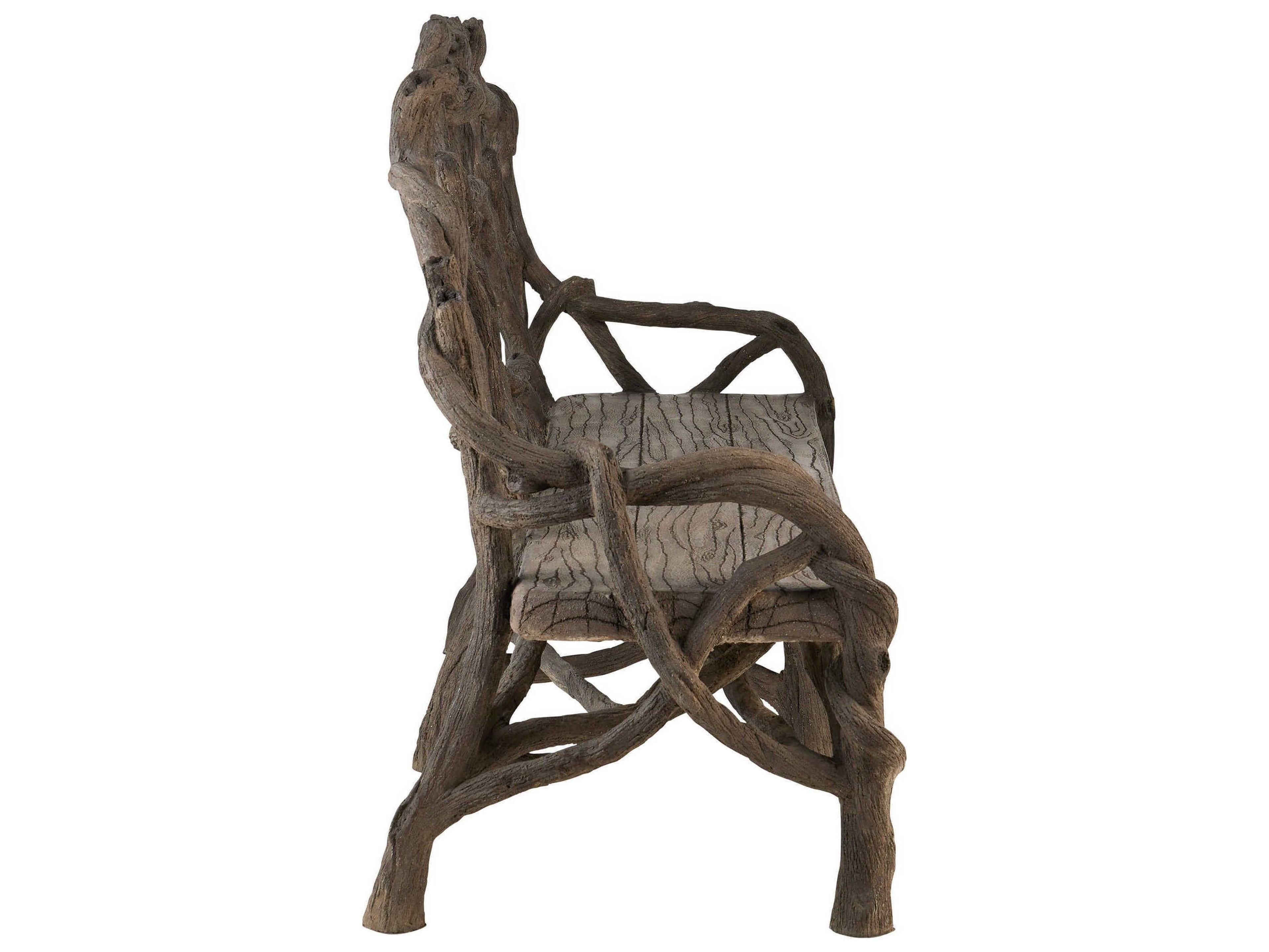 Currey & Company Dunmore Charbon De Bois Brown Accent Bench