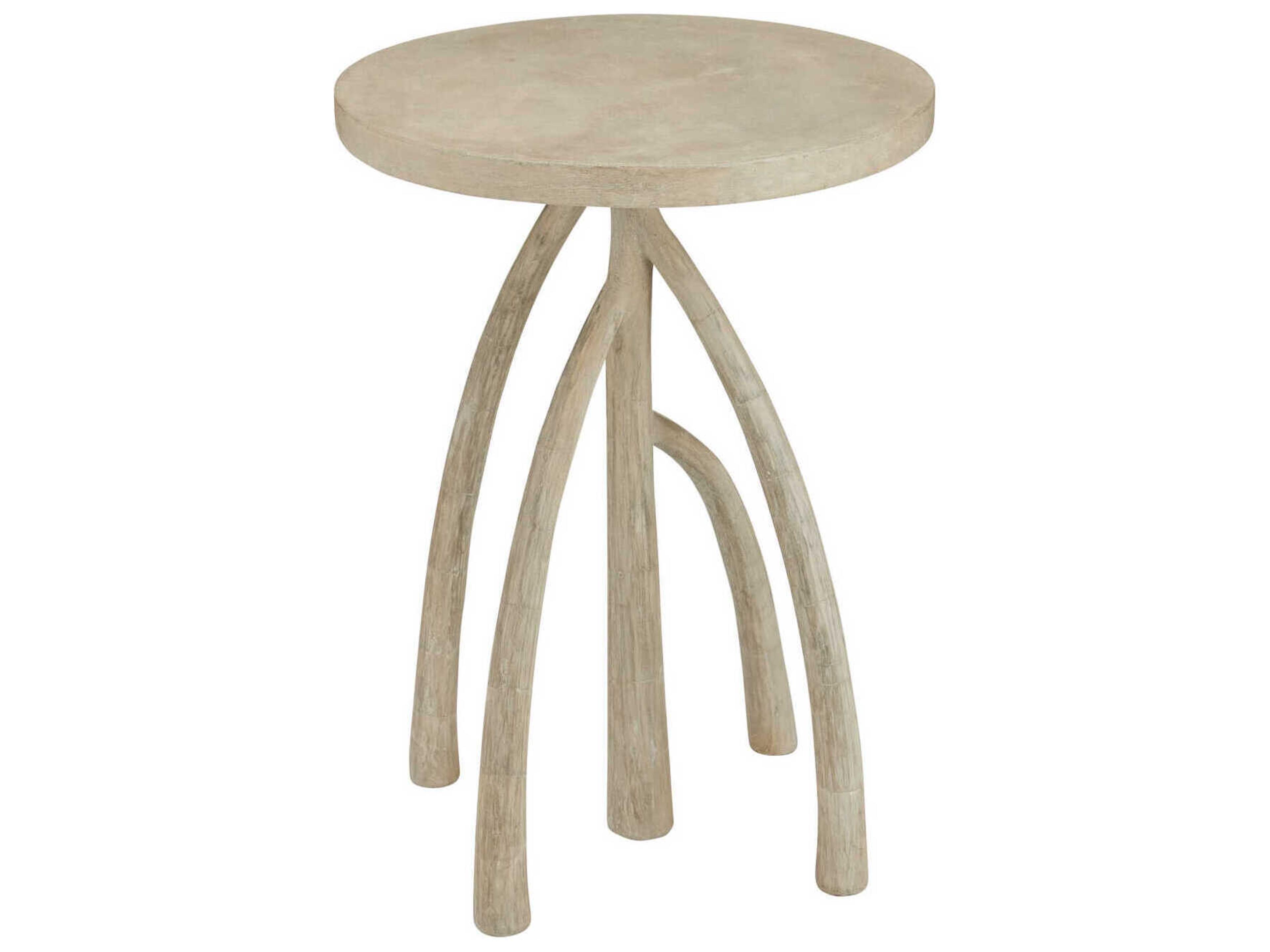 Mangal Round Concrete Portland End Table