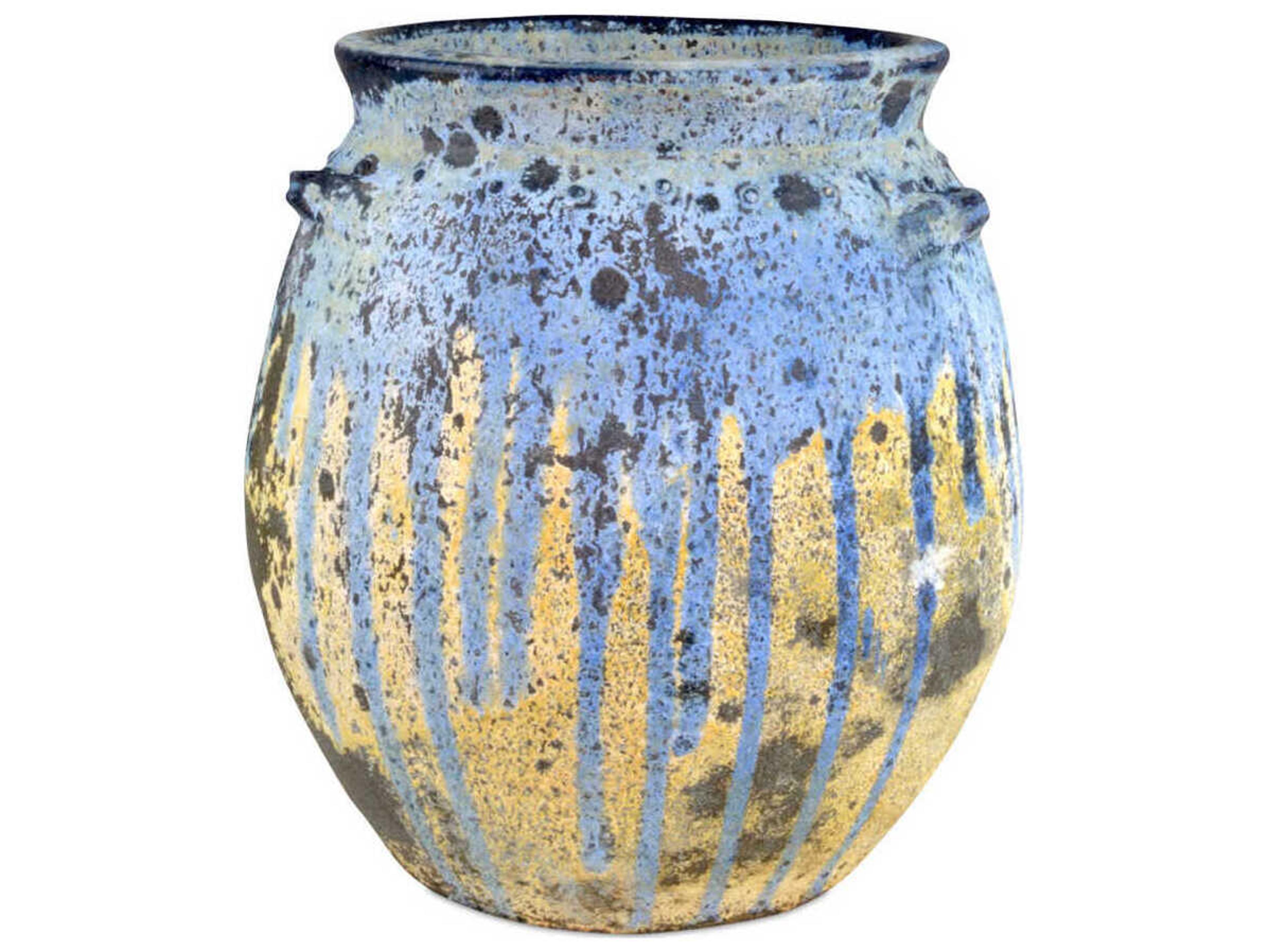 Cinisi Greenish White / Blue Drip Plant Stand