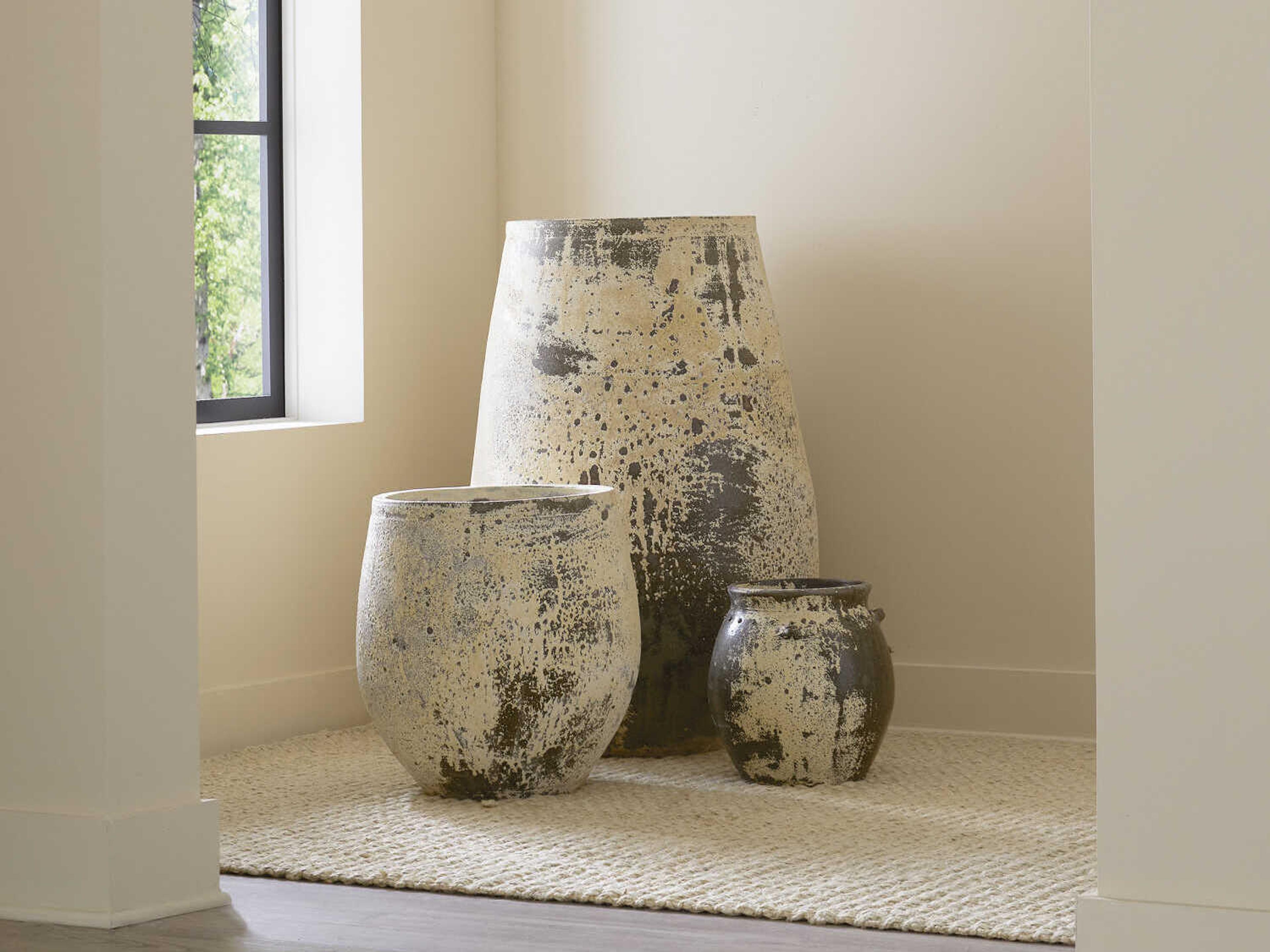 Currey & Company Greenish White Capaci Plant Stands