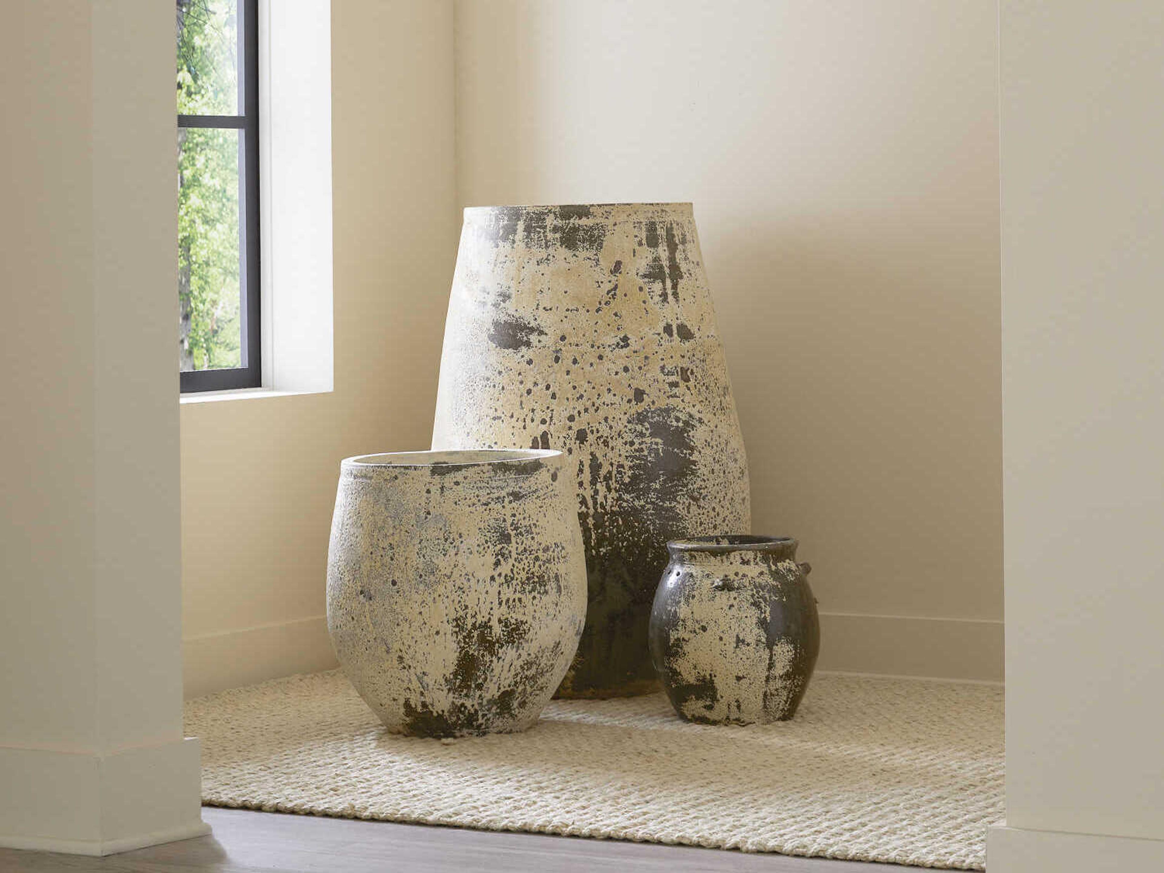 Currey & Company Greenish White Sicilia Plant Stands