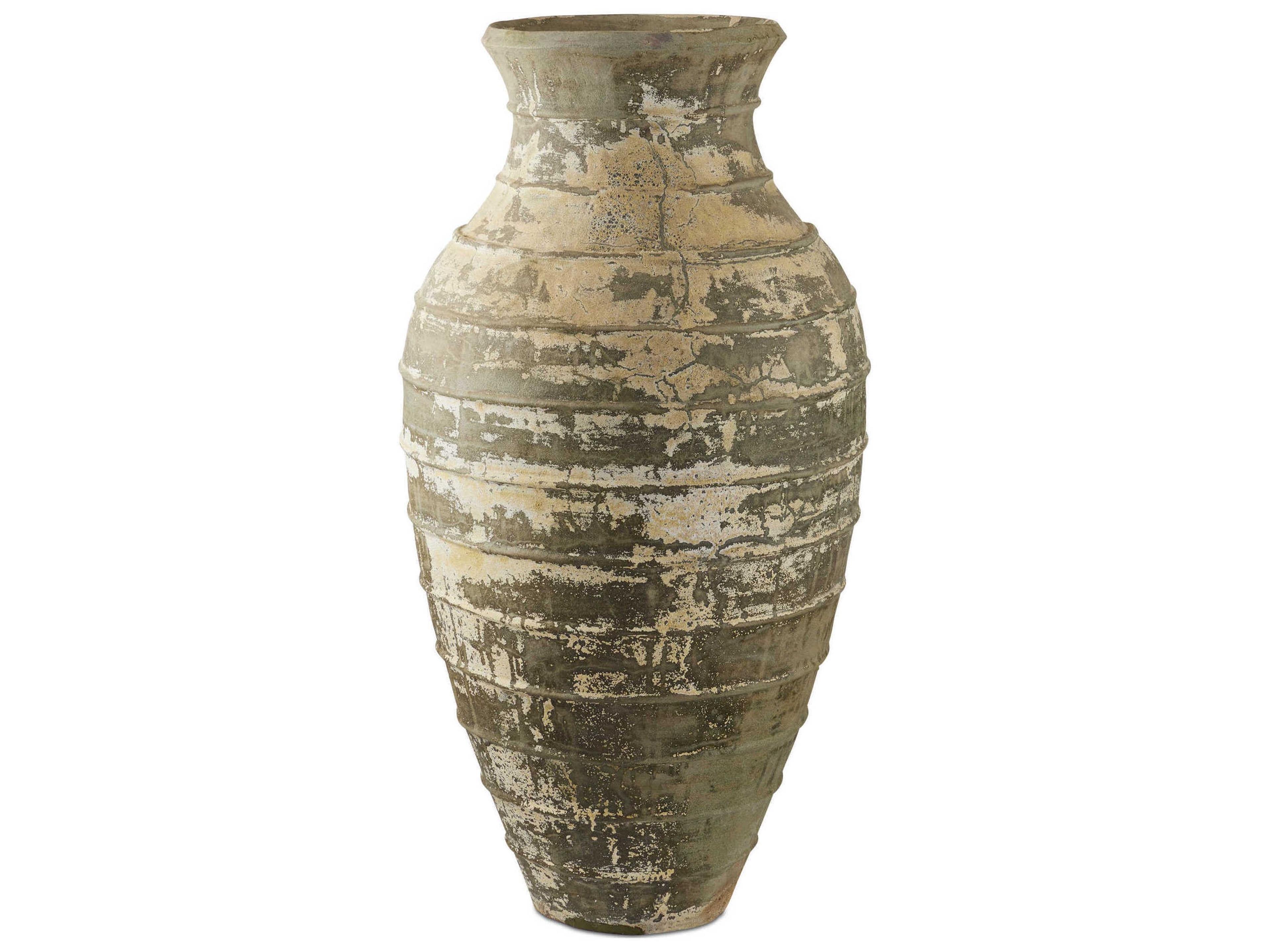 Currey & Company Lipari Antique White Urn