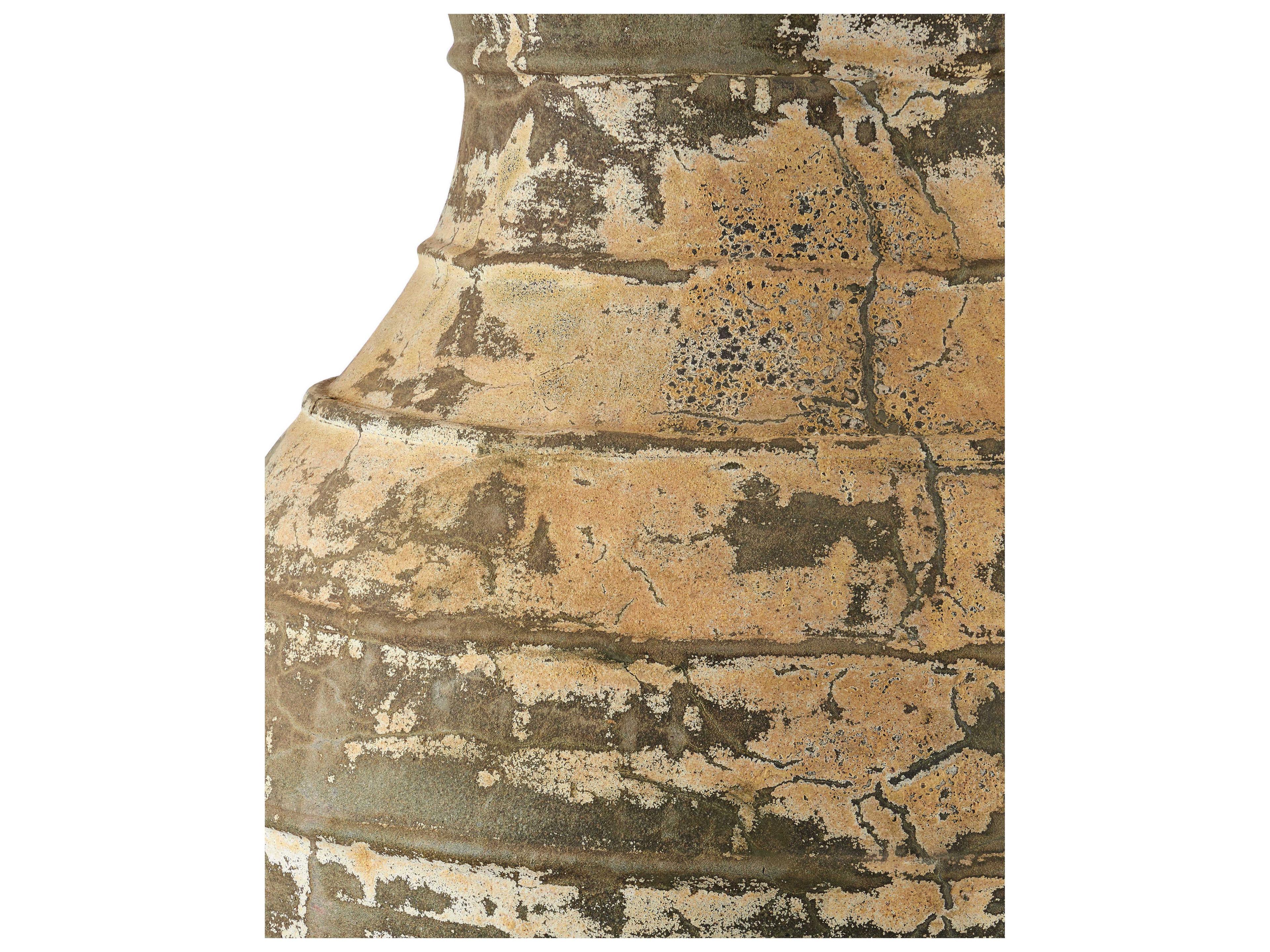 Currey & Company Lipari Antique White Urn