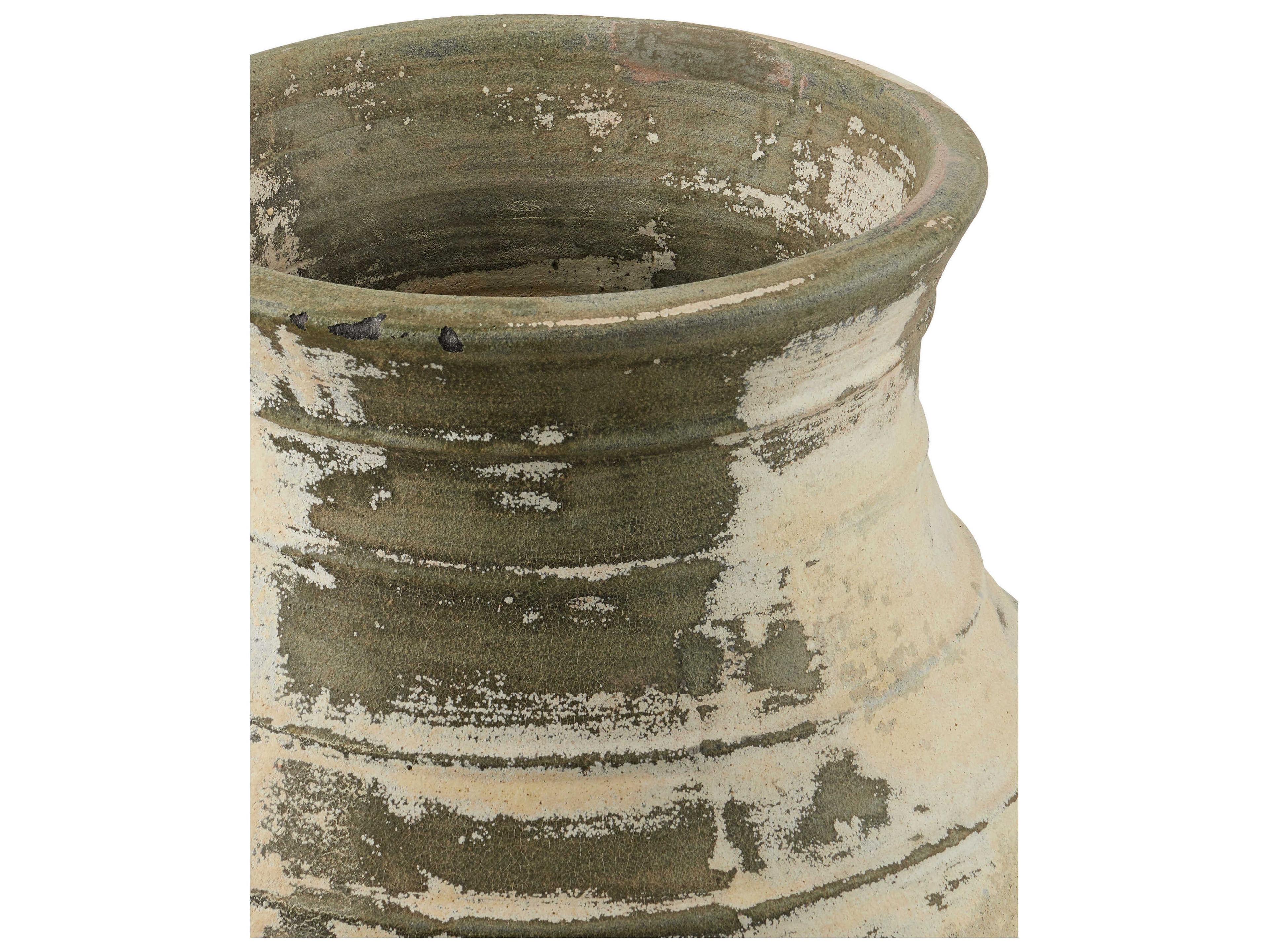 Currey & Company Ragusa Large Antique White Urn