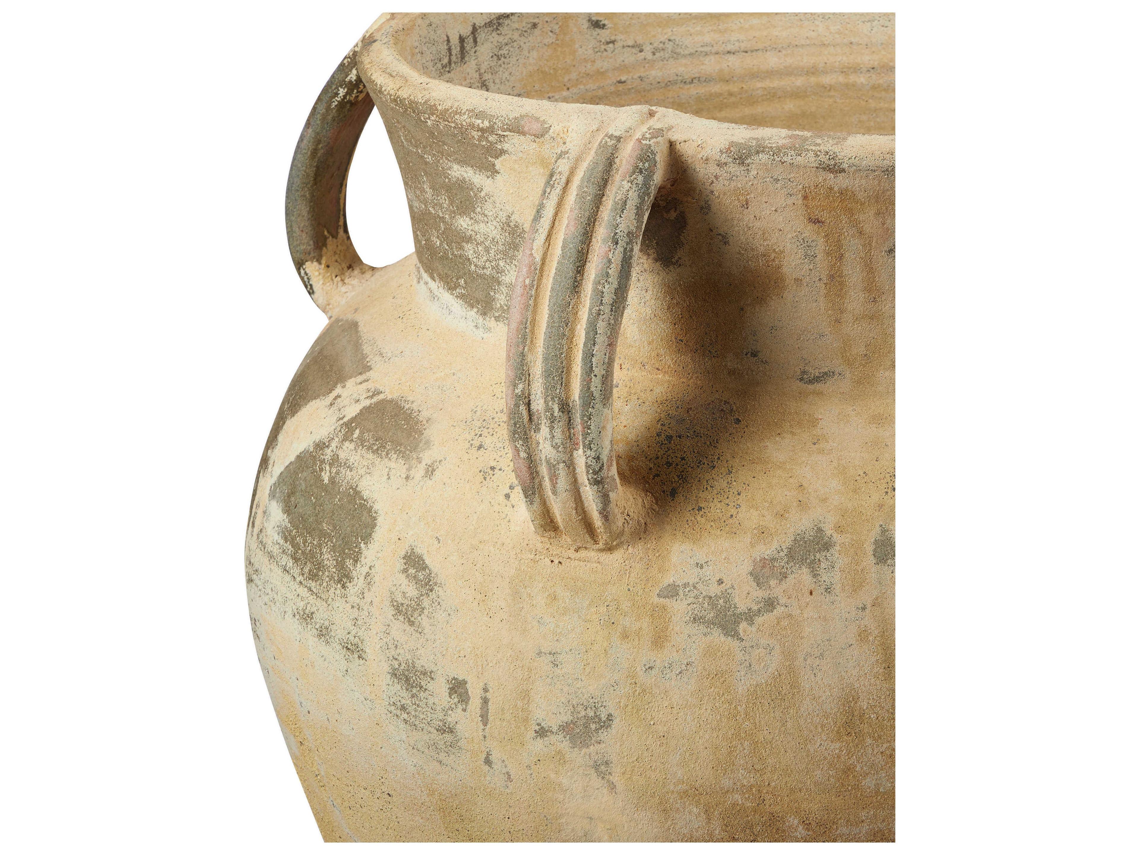 Currey & Company Agrigento Antique White Planter