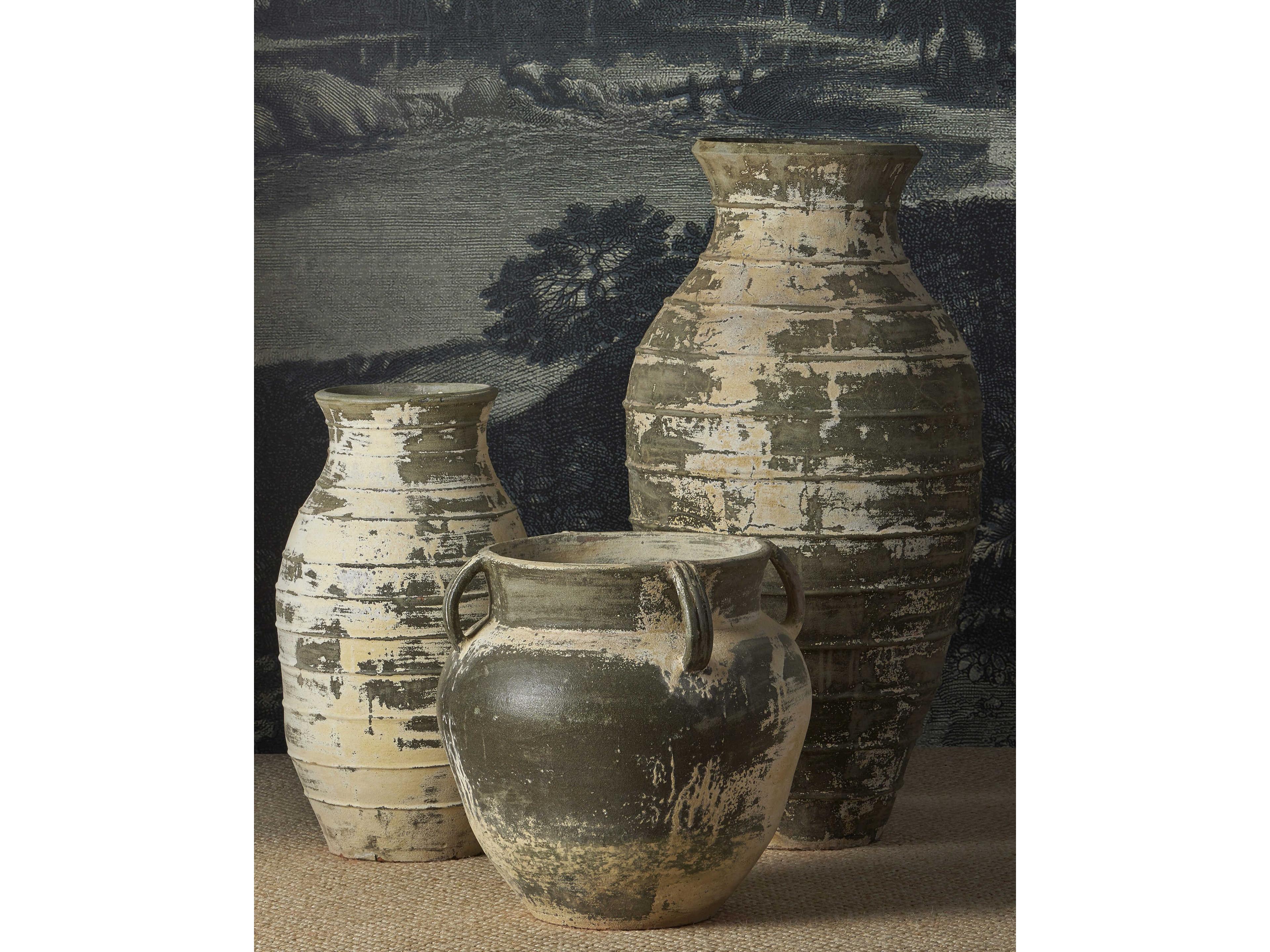 Currey & Company Agrigento Antique White Planter