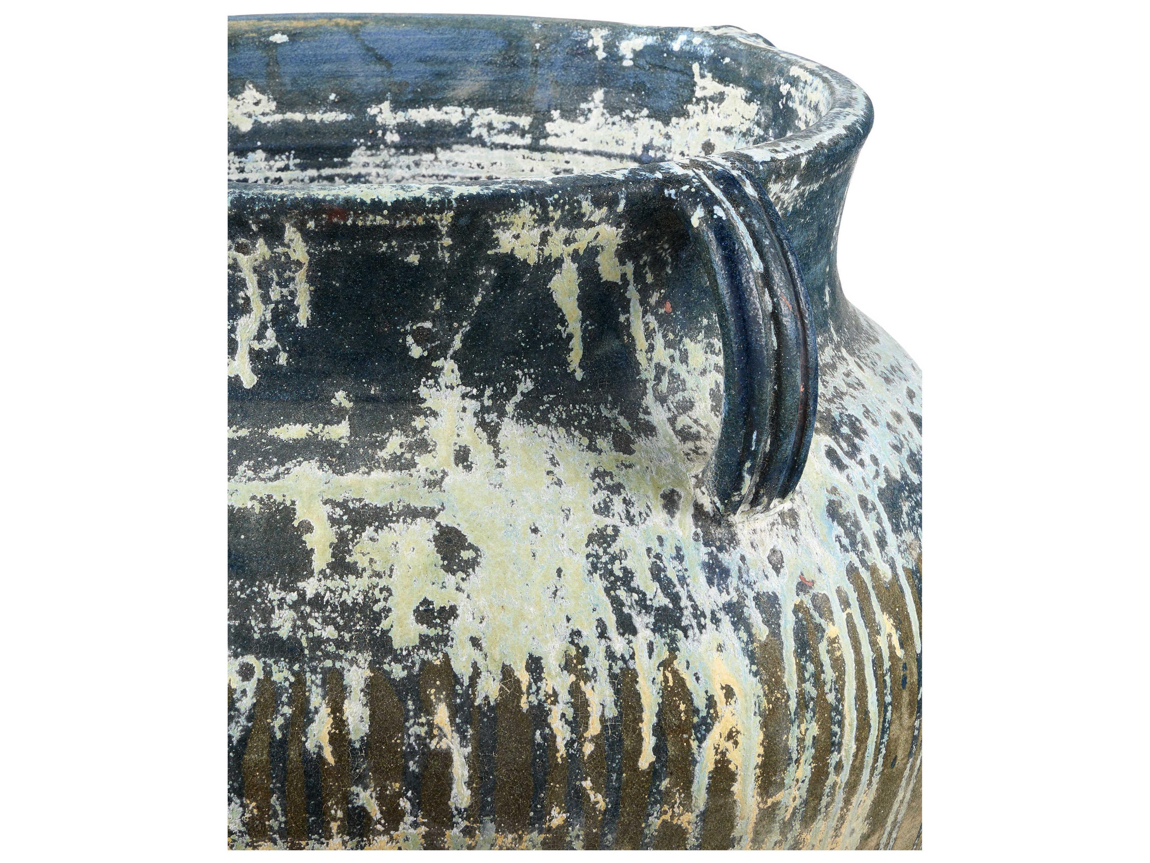 Currey & Company Agrigento Blue Drip Planter