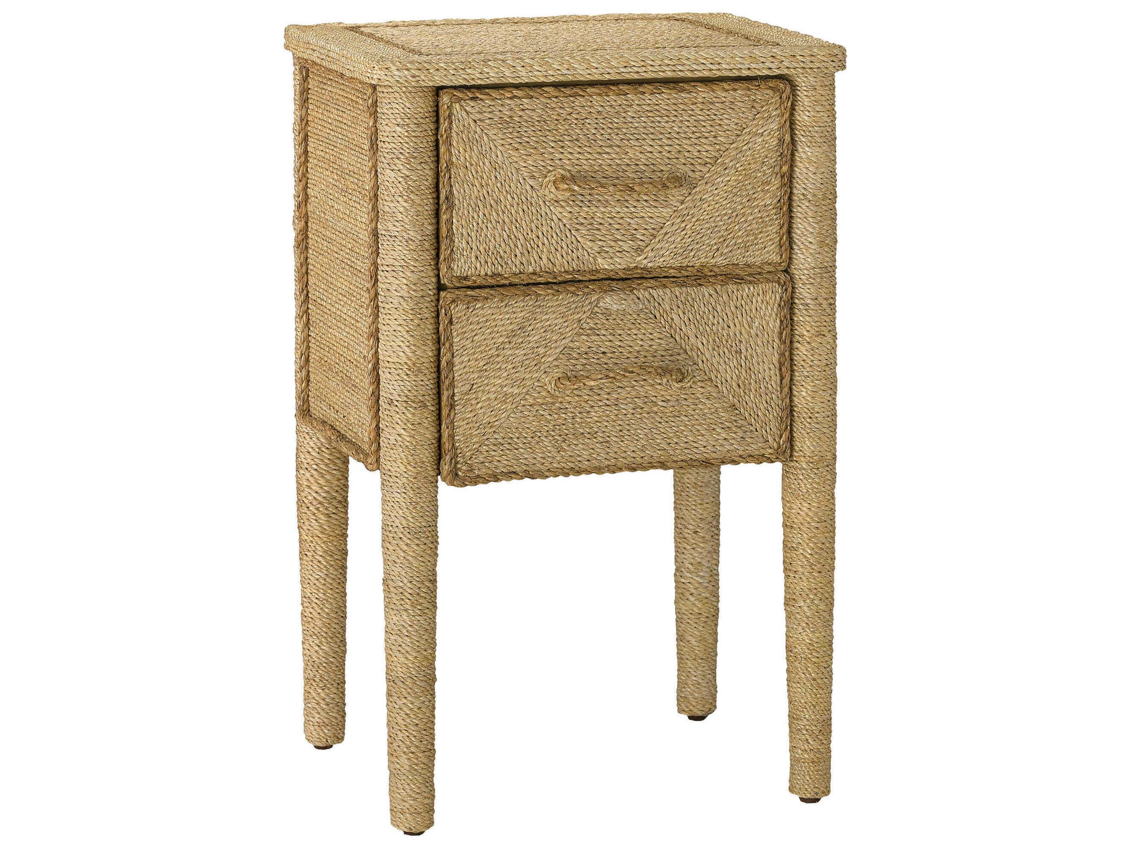 Kaipo Rope Nightstand Coastal Two Drawer