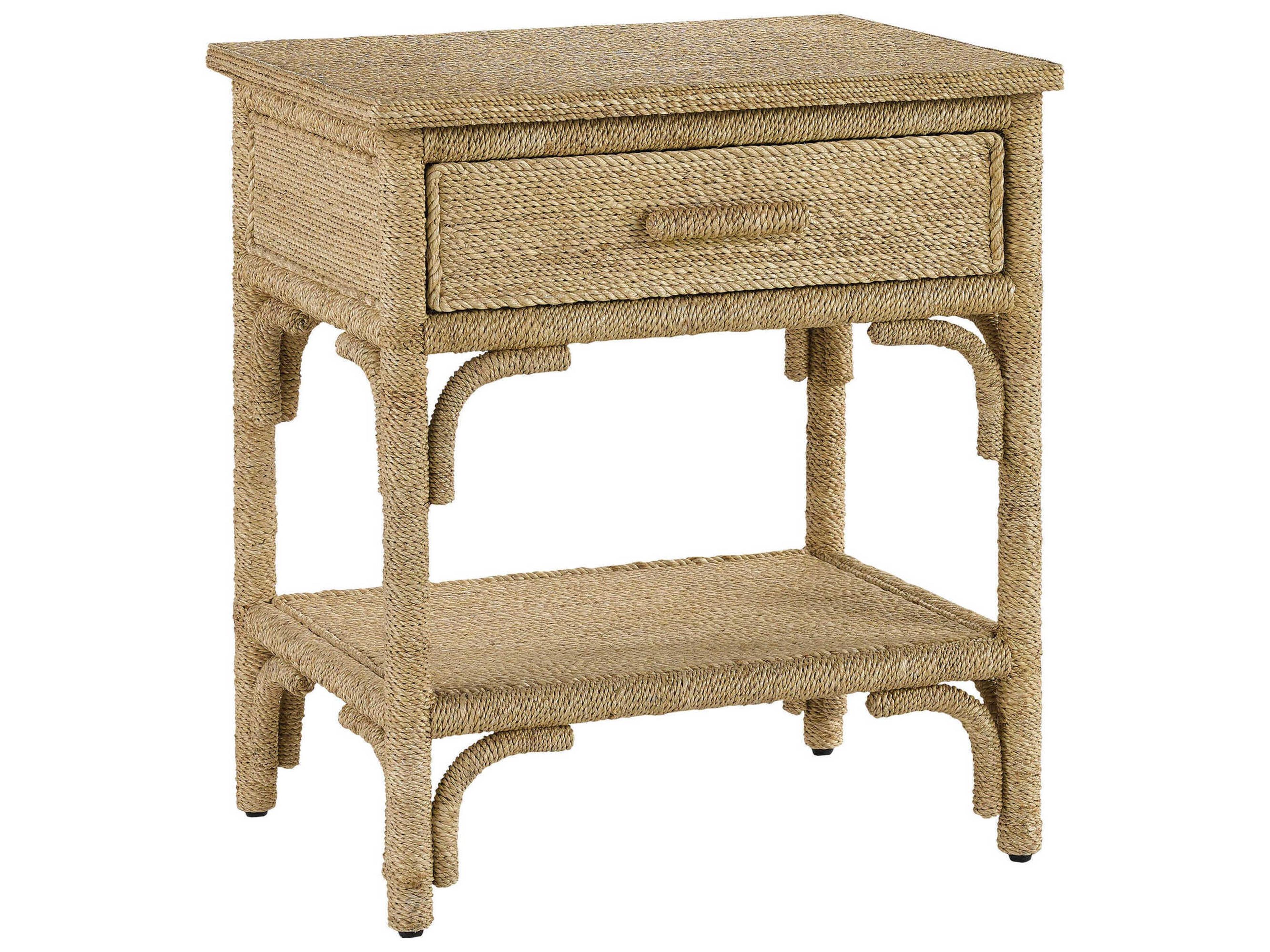 Olisa 1-Drawer Abaca Wood Nightstand