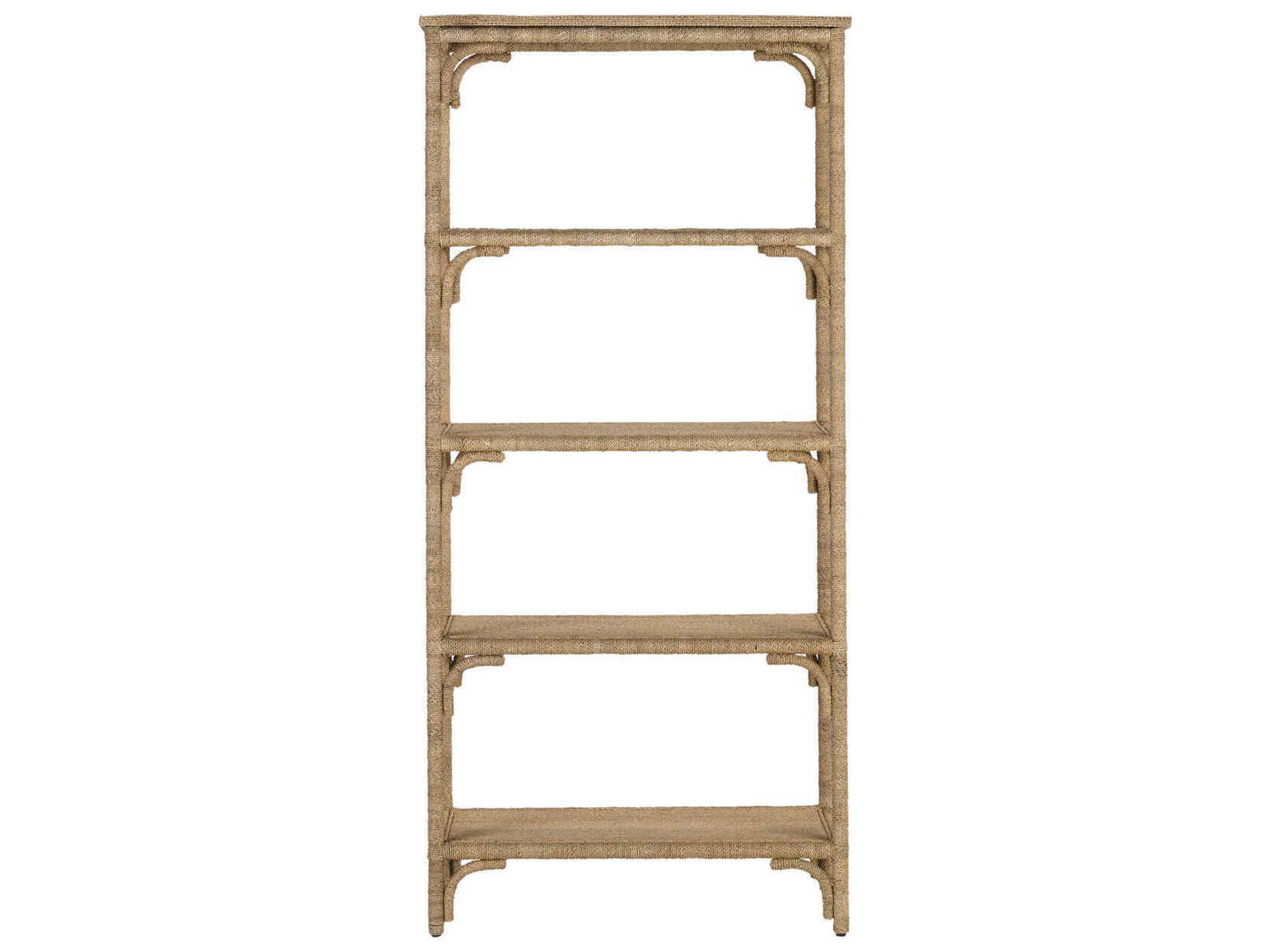 Currey & Company Olisa Natural / Washed Wood Etagere