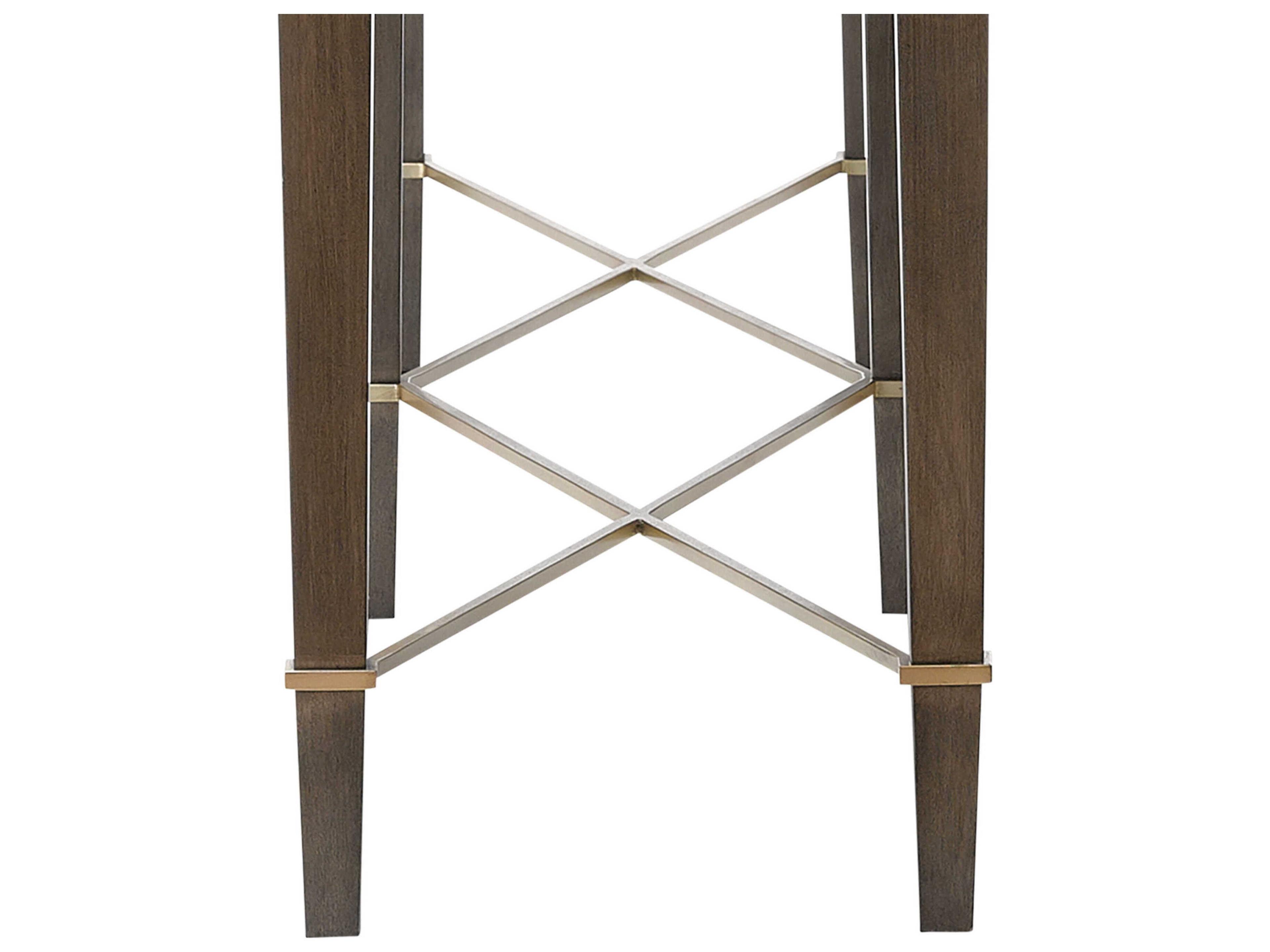 Currey & Company Verona Rectangular Wood Chanterelle Champagne Console Table