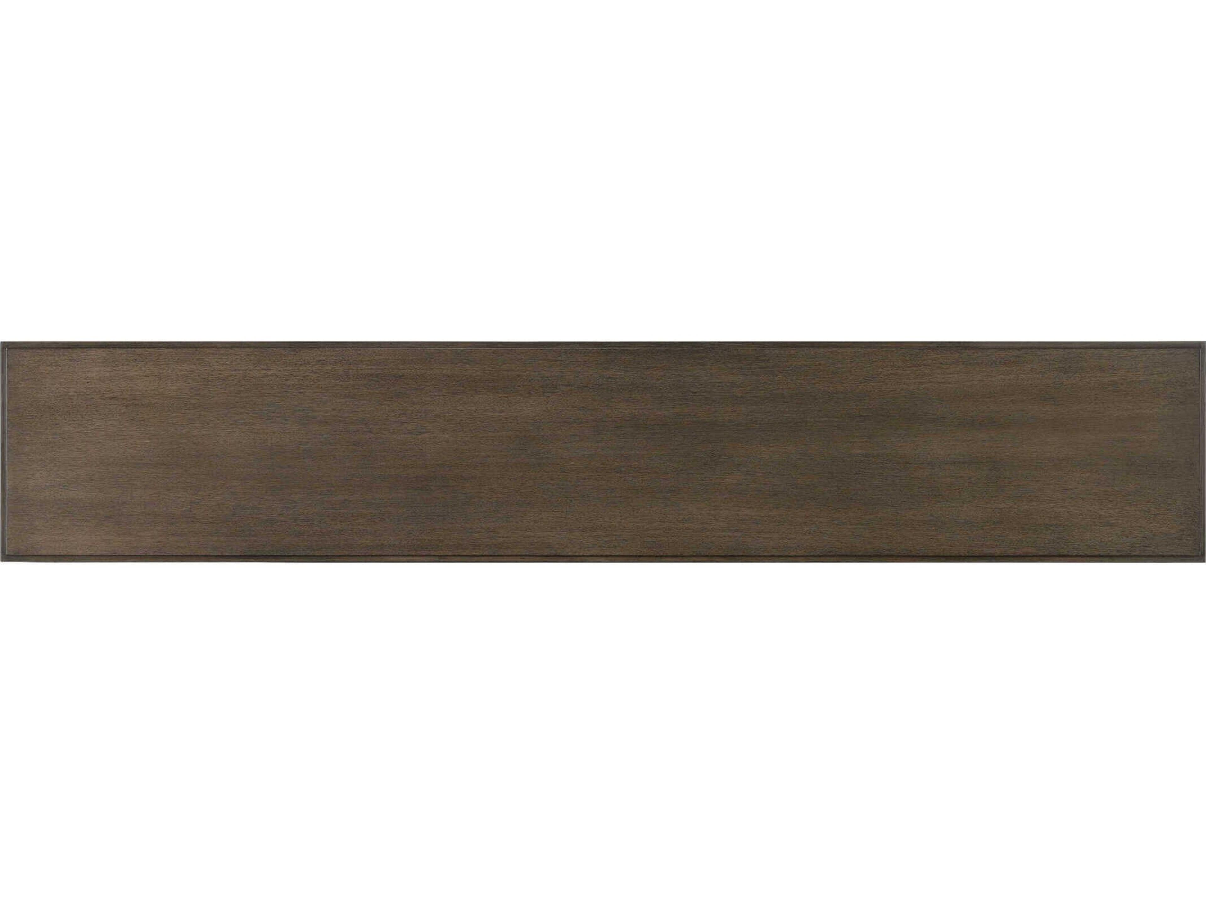 Currey & Company Verona Rectangular Wood Chanterelle Champagne Console Table