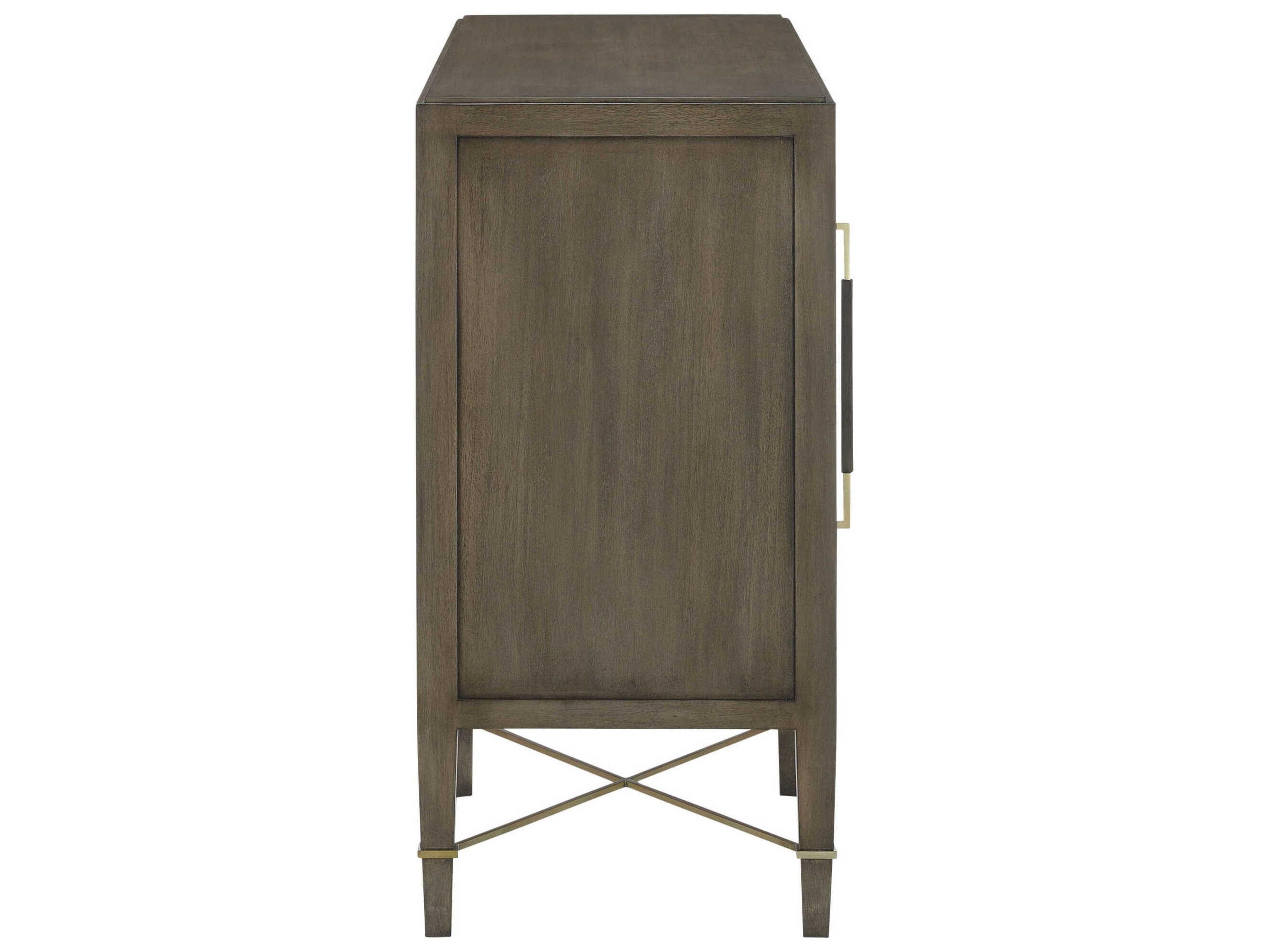 Currey & Company Verona 67" Mahogany Wood Chanterelle Coffee Champagne Sideboard