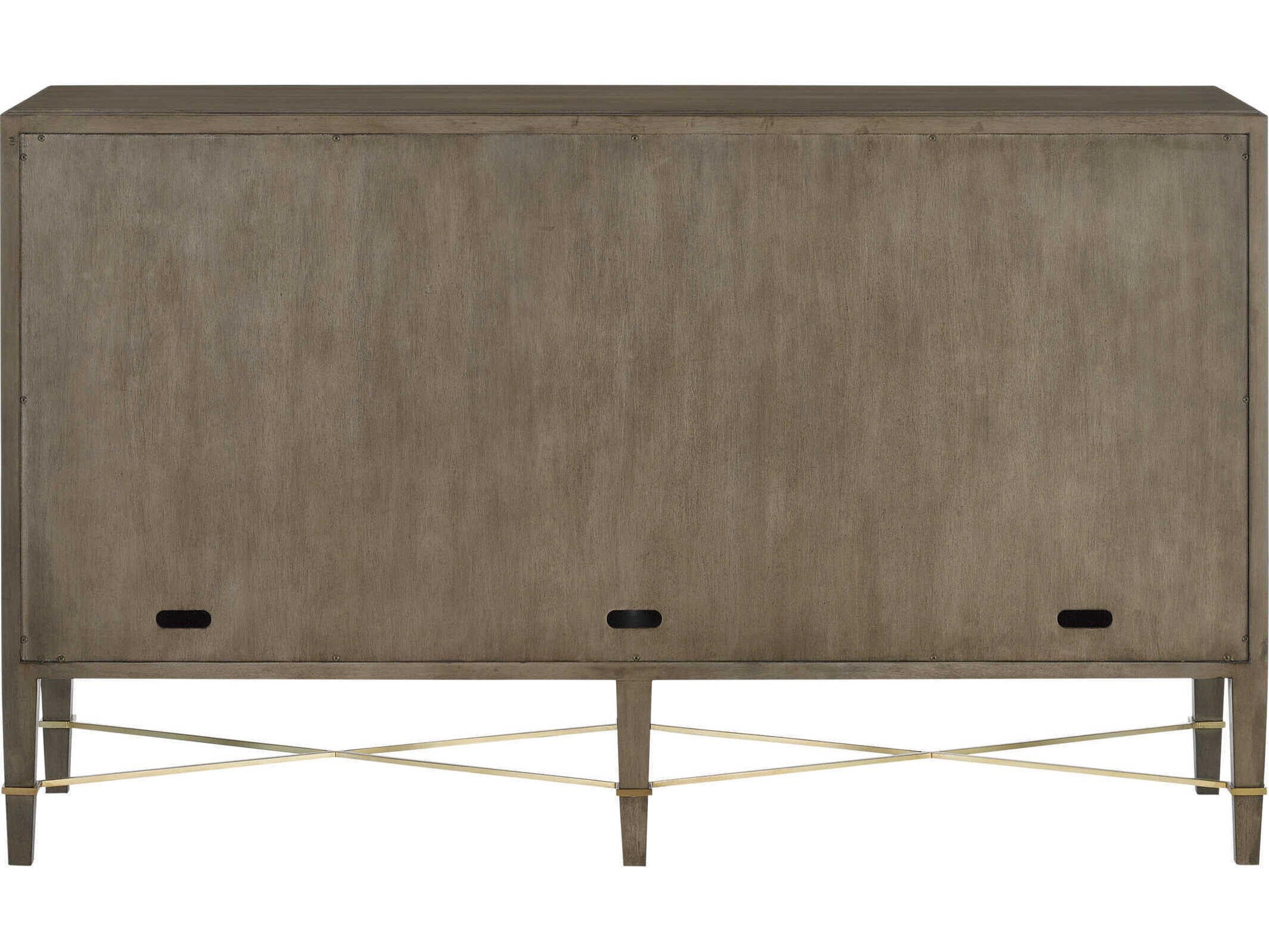 Currey & Company Verona 67" Mahogany Wood Chanterelle Coffee Champagne Sideboard