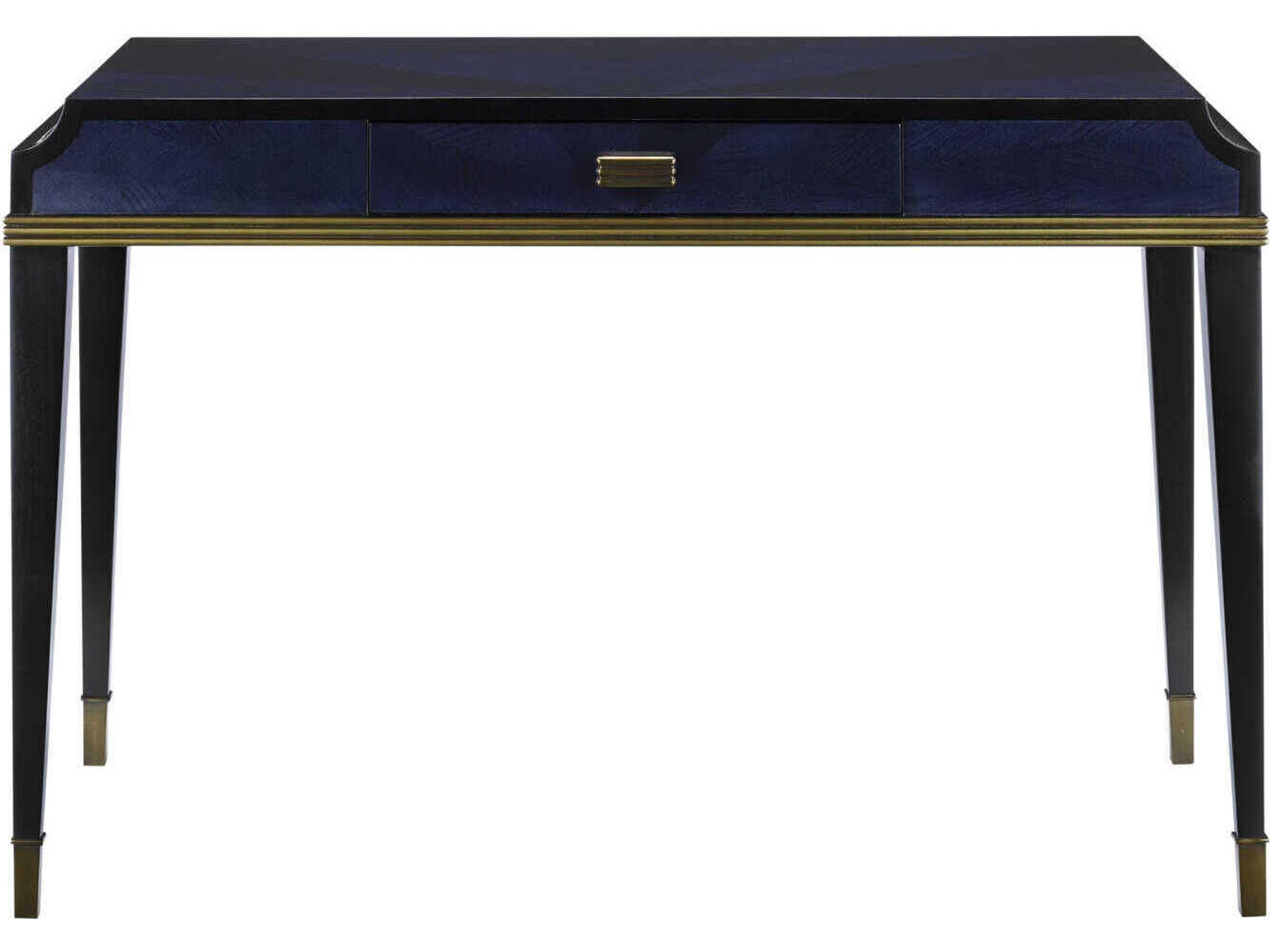 Currey & Company Kallista Black Hardwood Secretary Desk