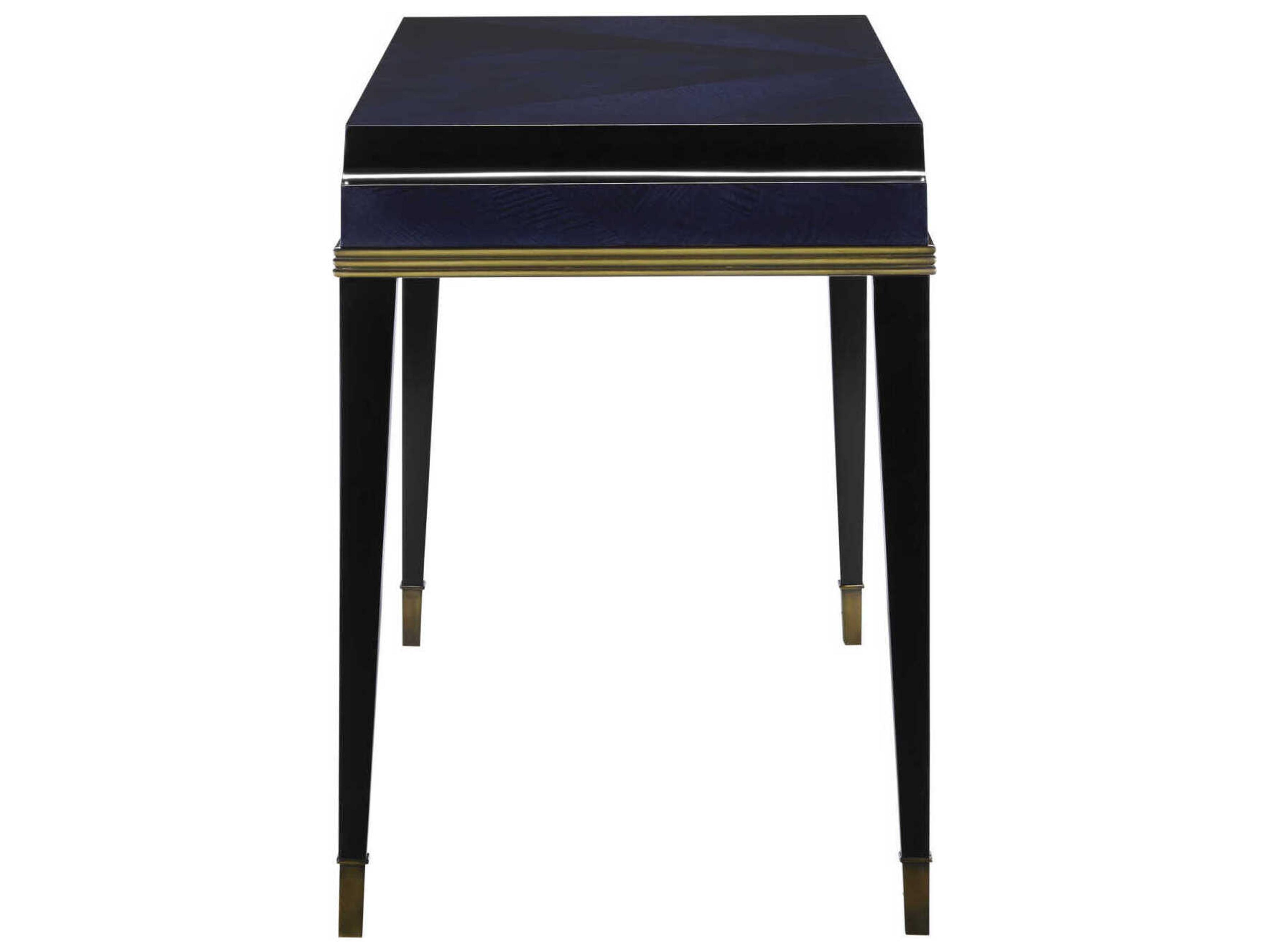 Currey & Company Kallista Black Hardwood Secretary Desk