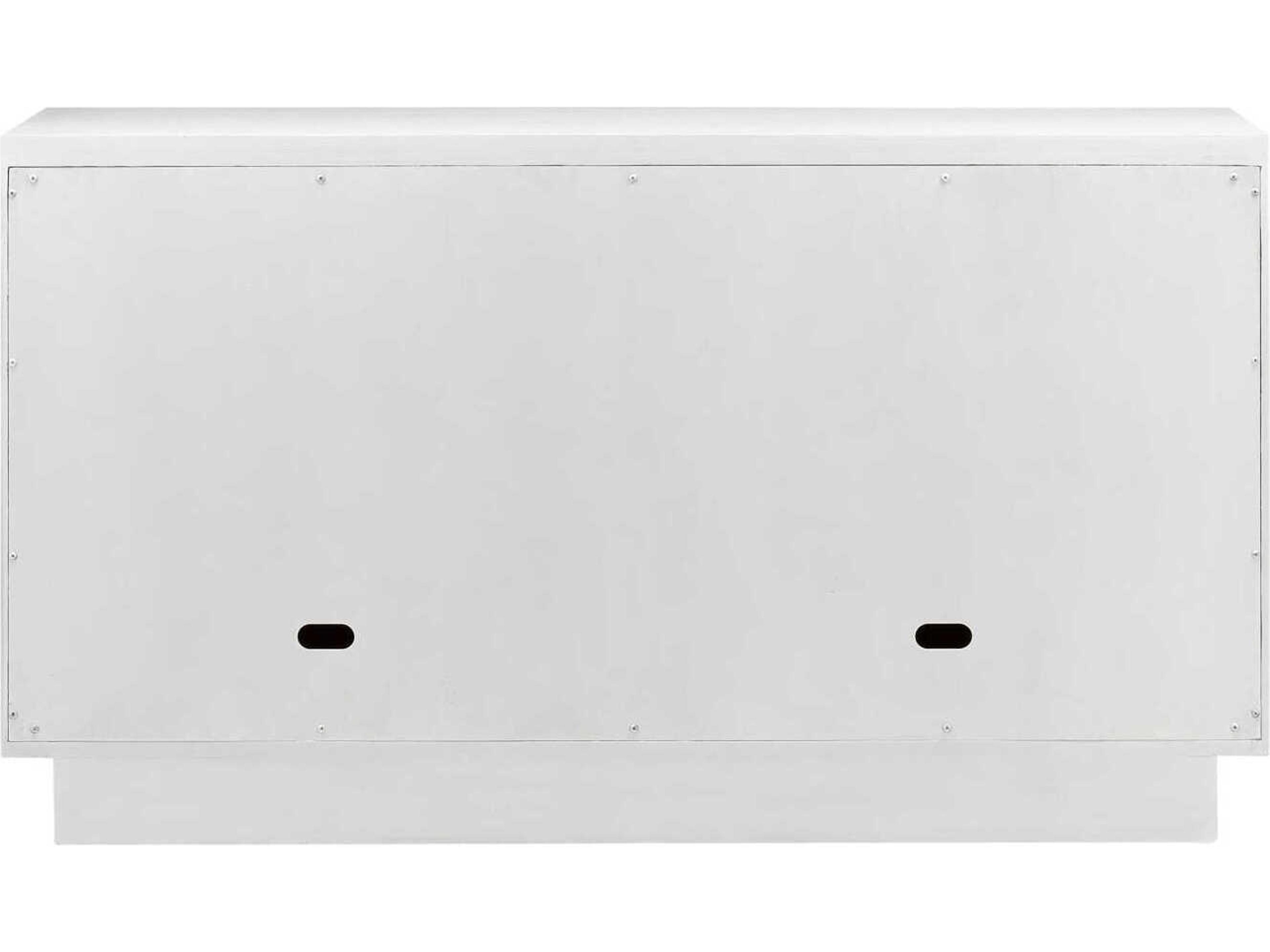 Currey & Company Morombe 56" Oak Wood Cerused White Sideboard