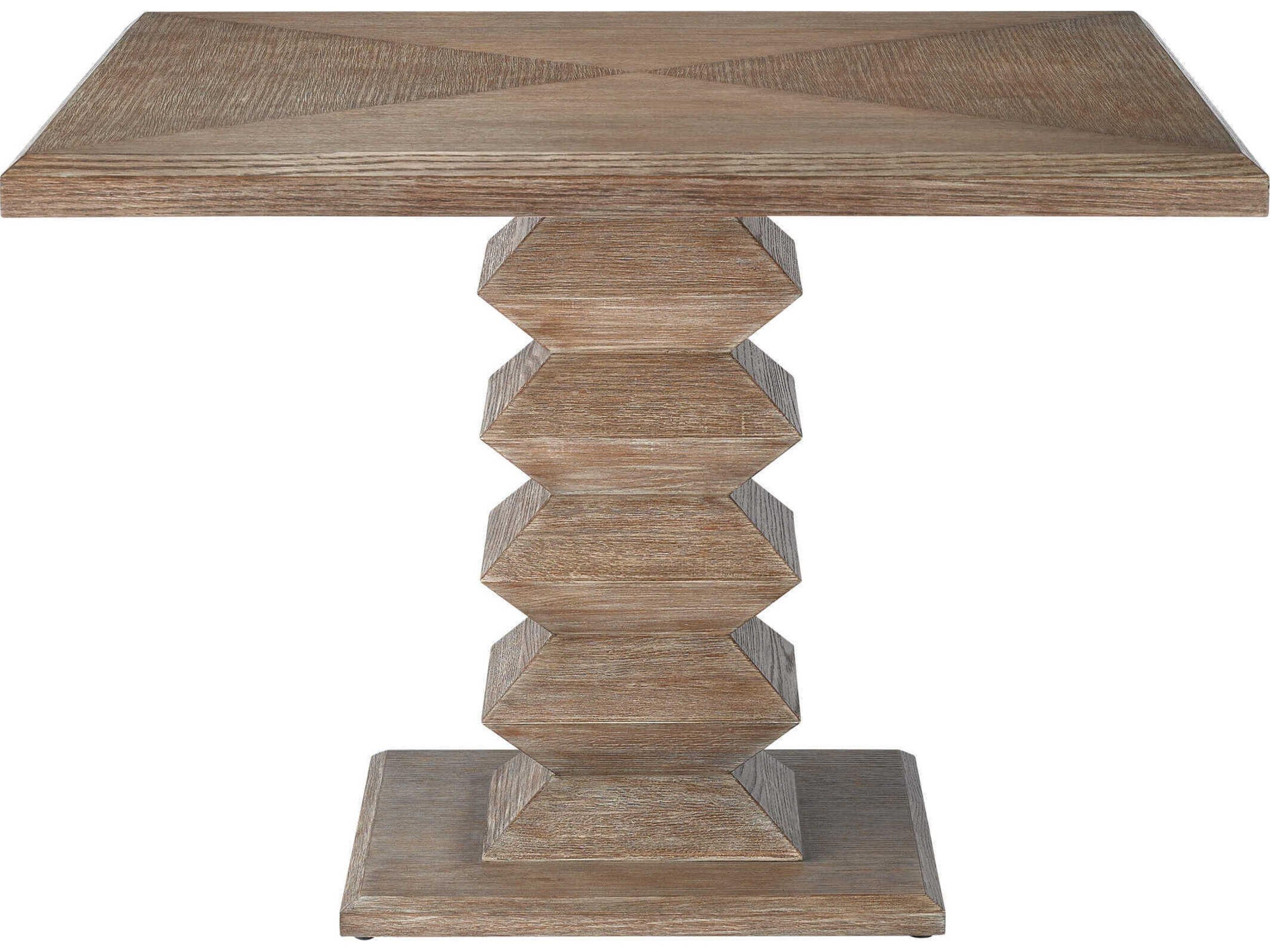 Currey & Company Sayan Square Wood Light Pepper Dining Table