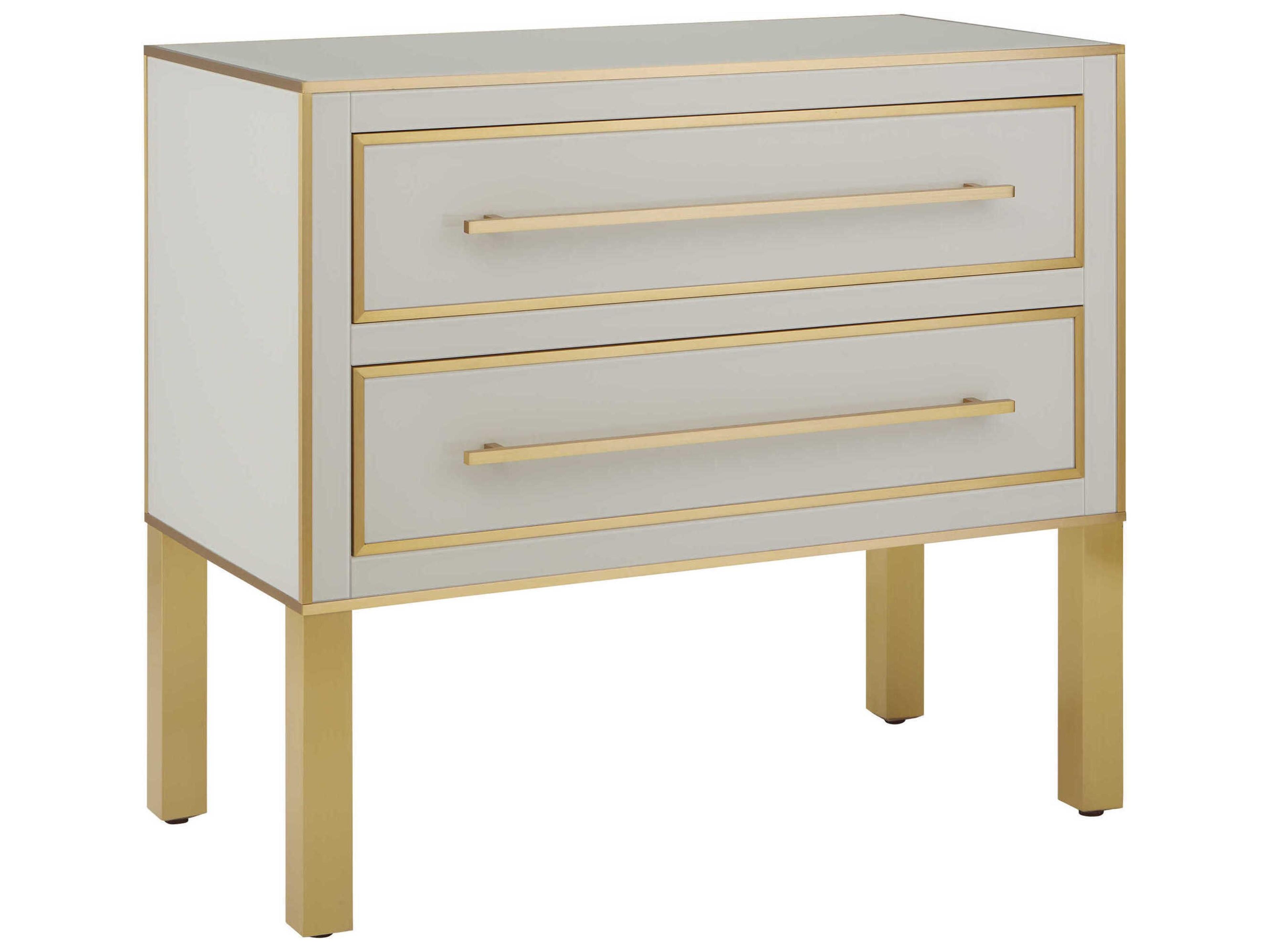 Arden 3-Drawers Gold Hardwood Dresser