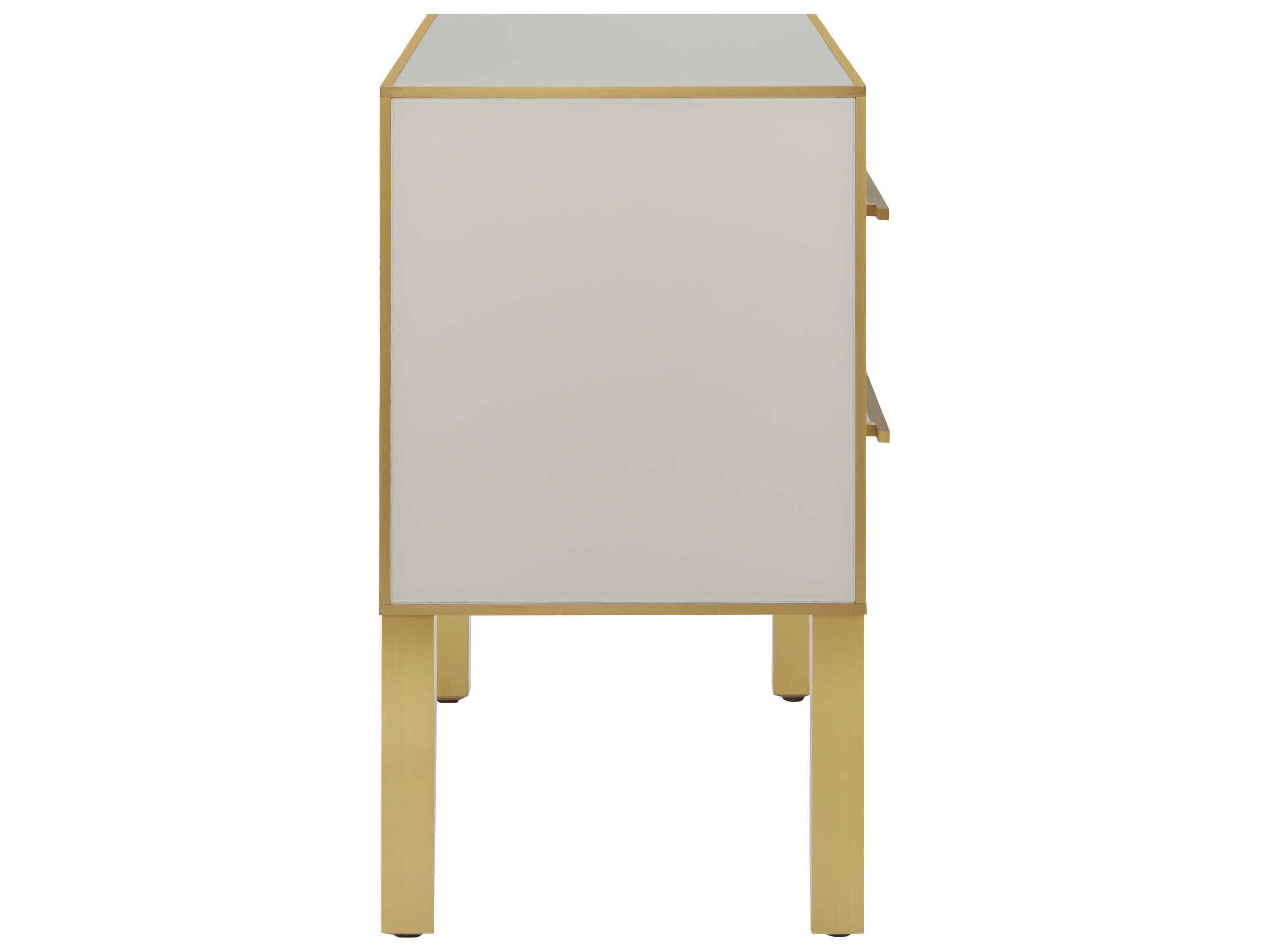 Currey & Company Arden 3-Drawers Gold Hardwood Dresser