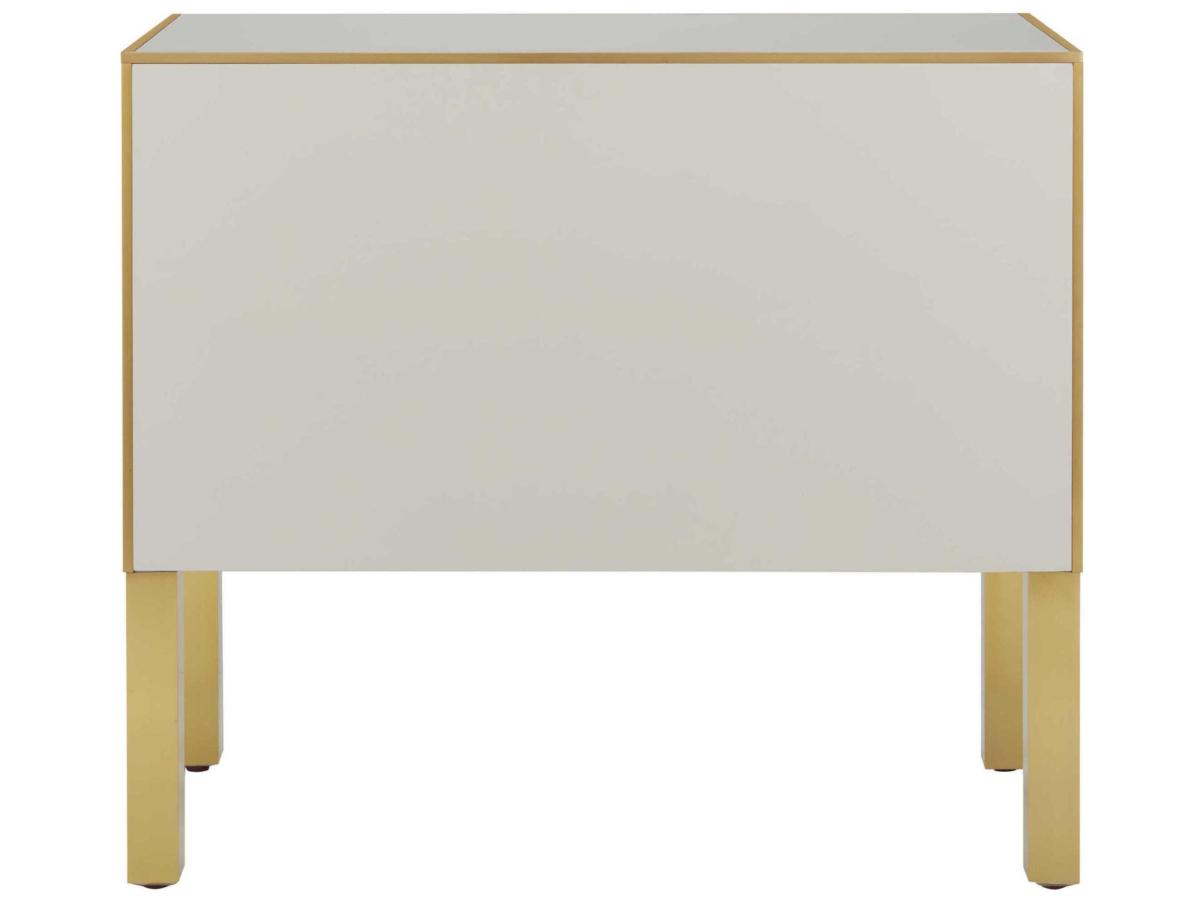 Currey & Company Arden 3-Drawers Gold Hardwood Dresser