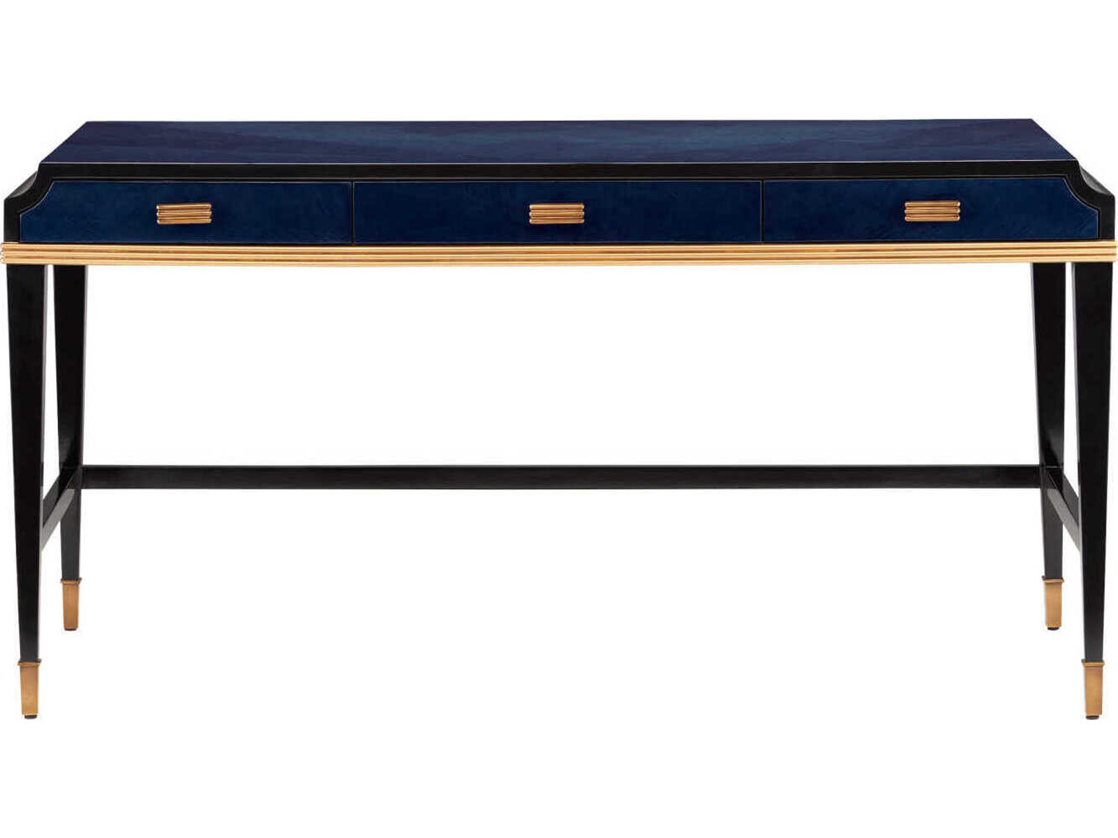 Currey & Company Kallista Black Hardwood Secretary Desk