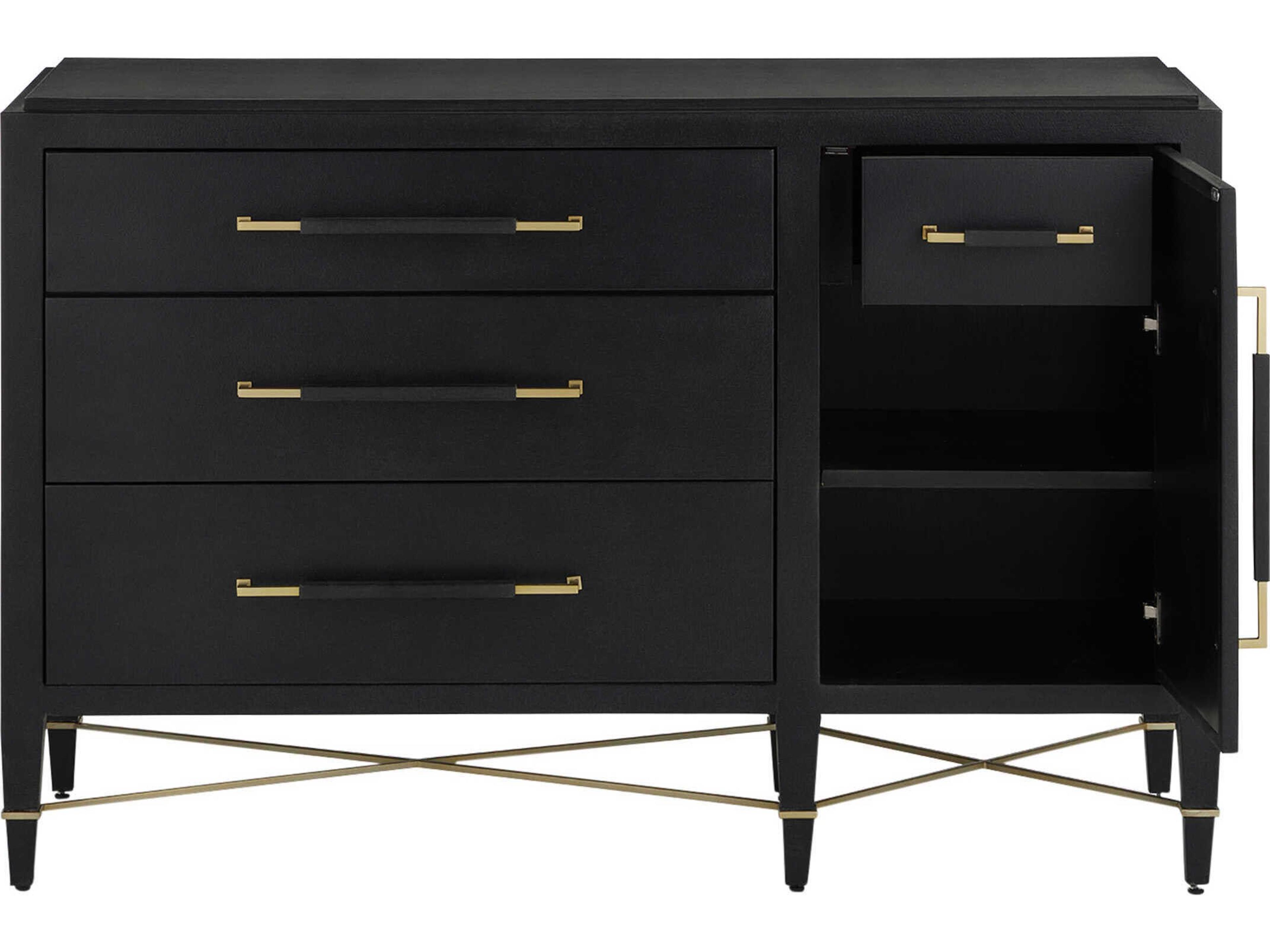 Currey & Company Verona 3-Drawers Mahogany Wood Dresser