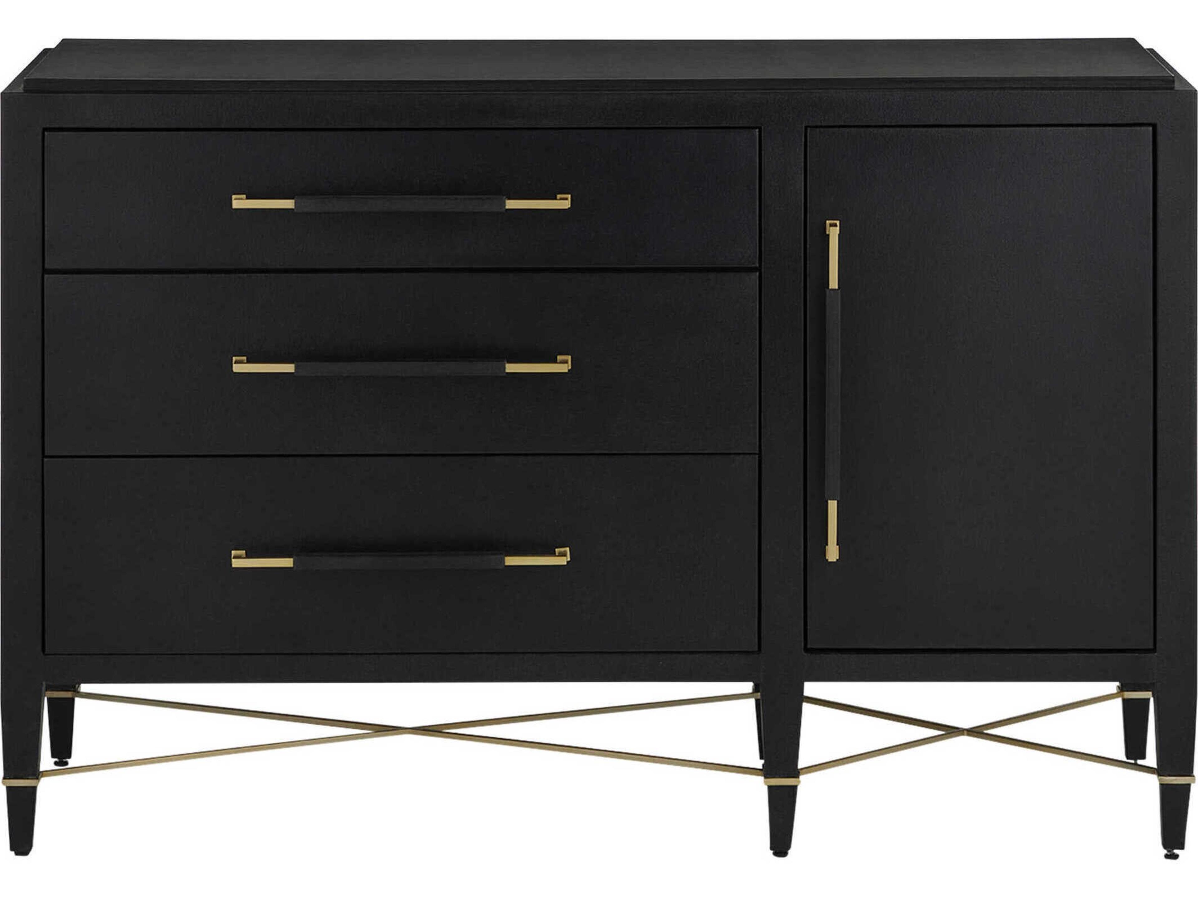 Currey & Company Verona 3-Drawers Mahogany Wood Dresser