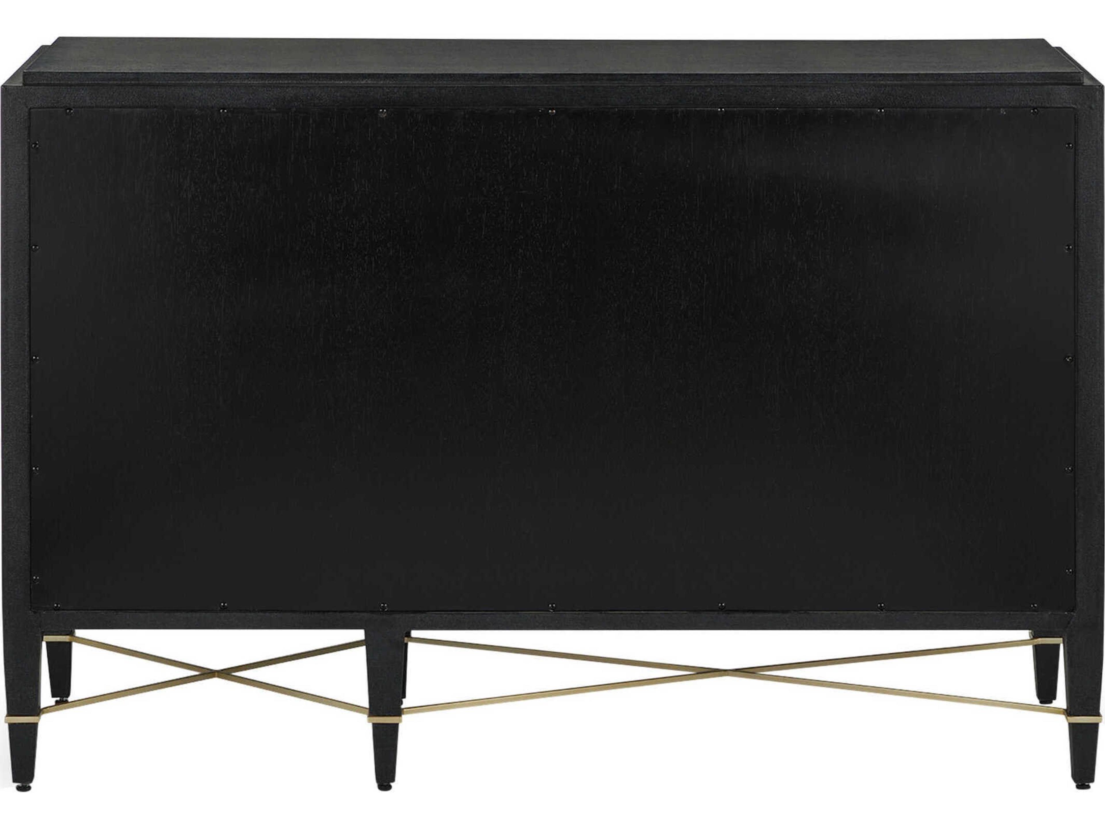 Currey & Company Verona 3-Drawers Mahogany Wood Dresser