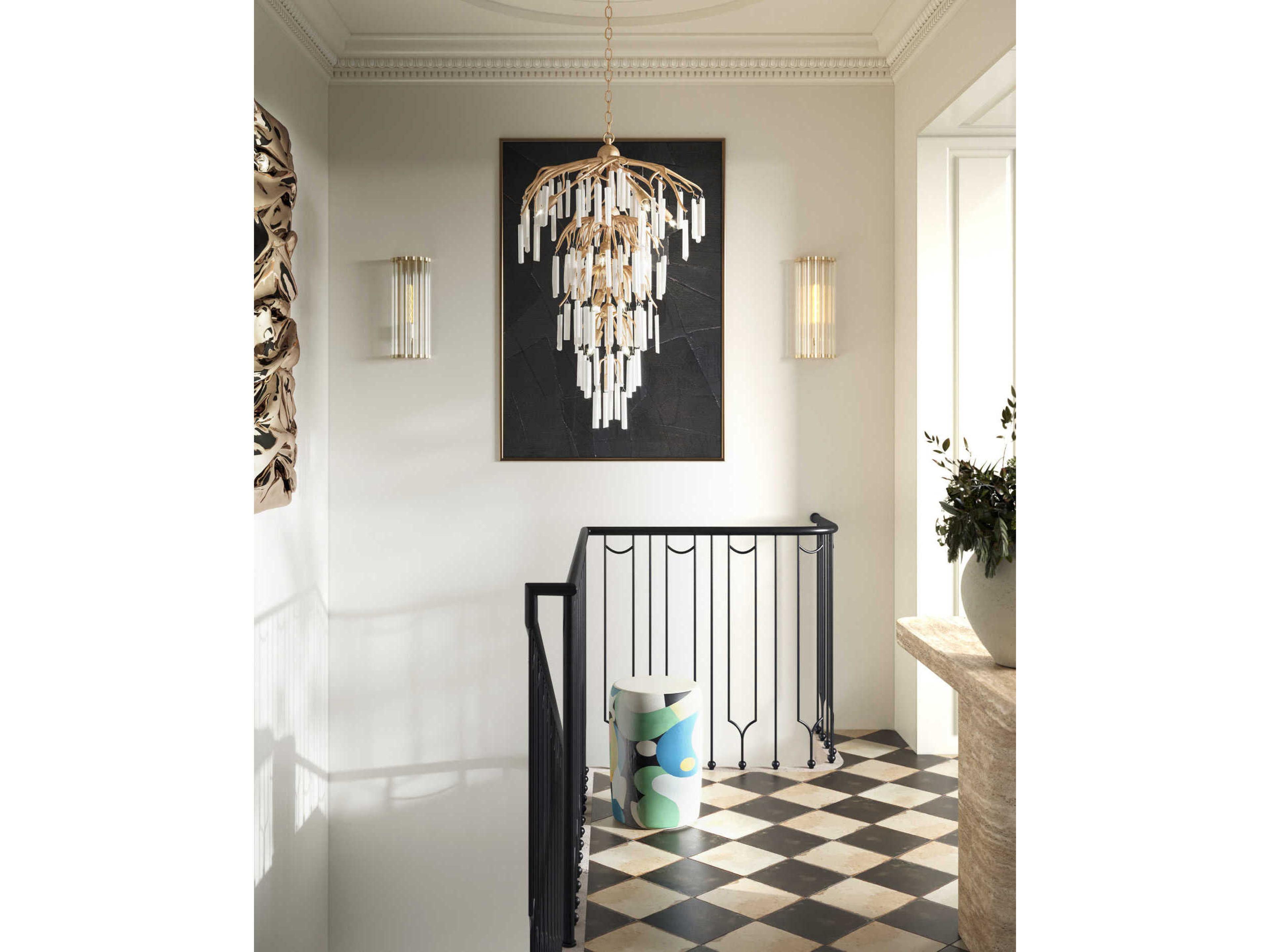 Currey & Company So Nouveau Round Ceramic Multicolor End Table