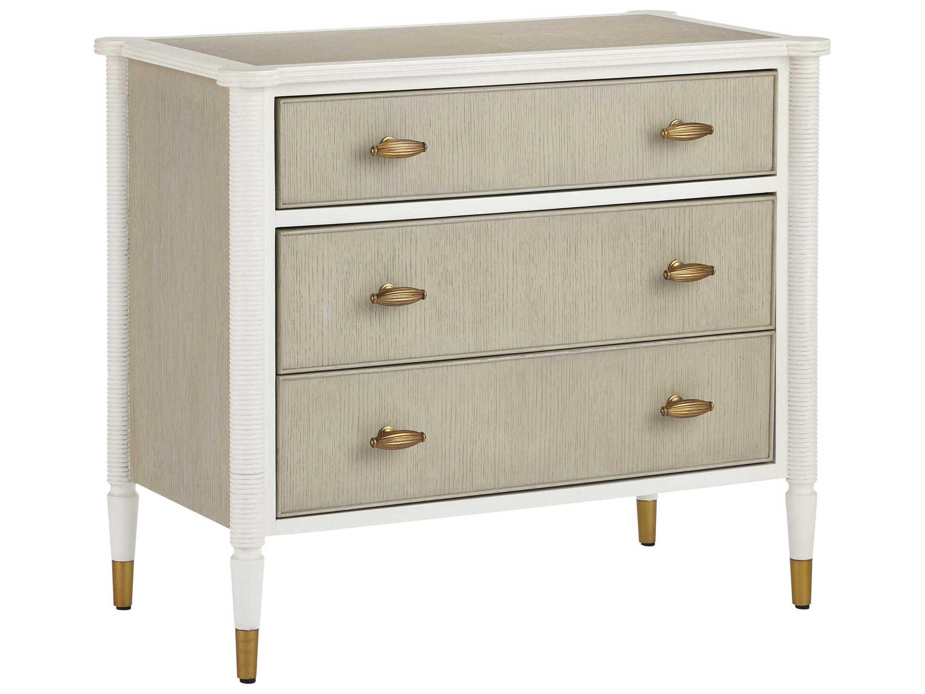 Aster 3-Drawers Mahogany Wood Chest Nightstand