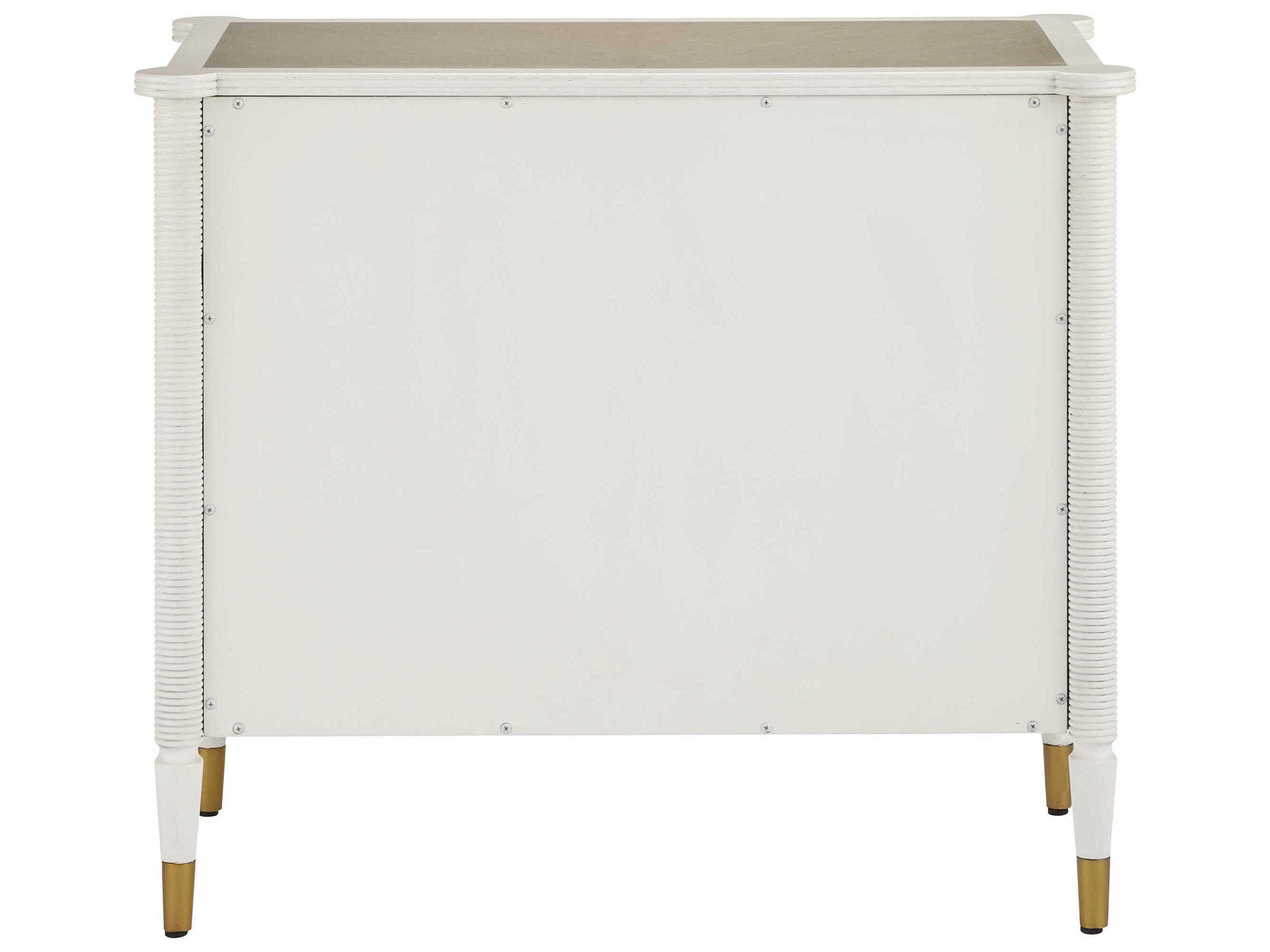 Currey & Company Aster 3-Drawers Mahogany Wood Chest Nightstand