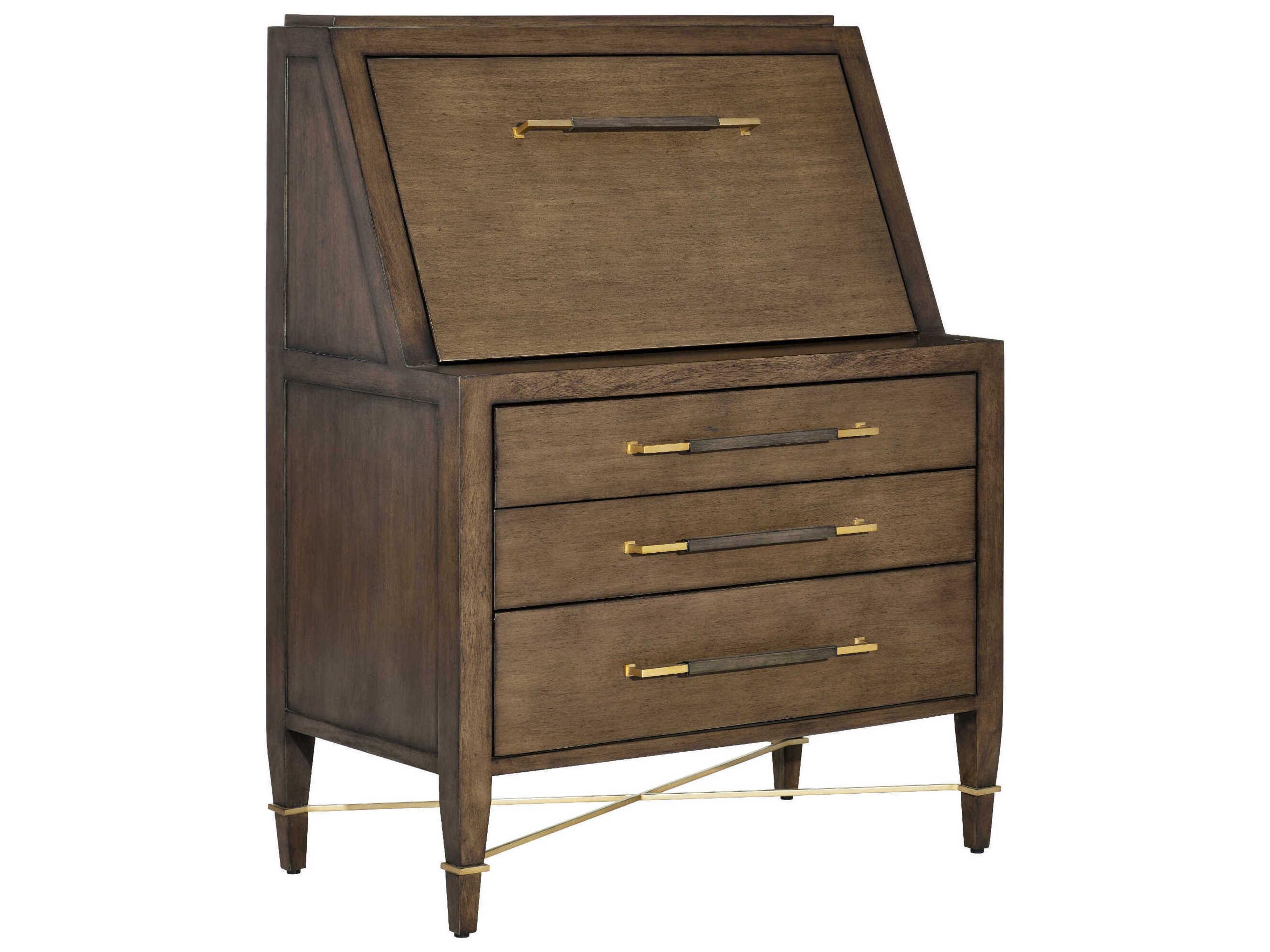 Currey & Company Verona Chanterelle Champagne Cofee Secretary Desk