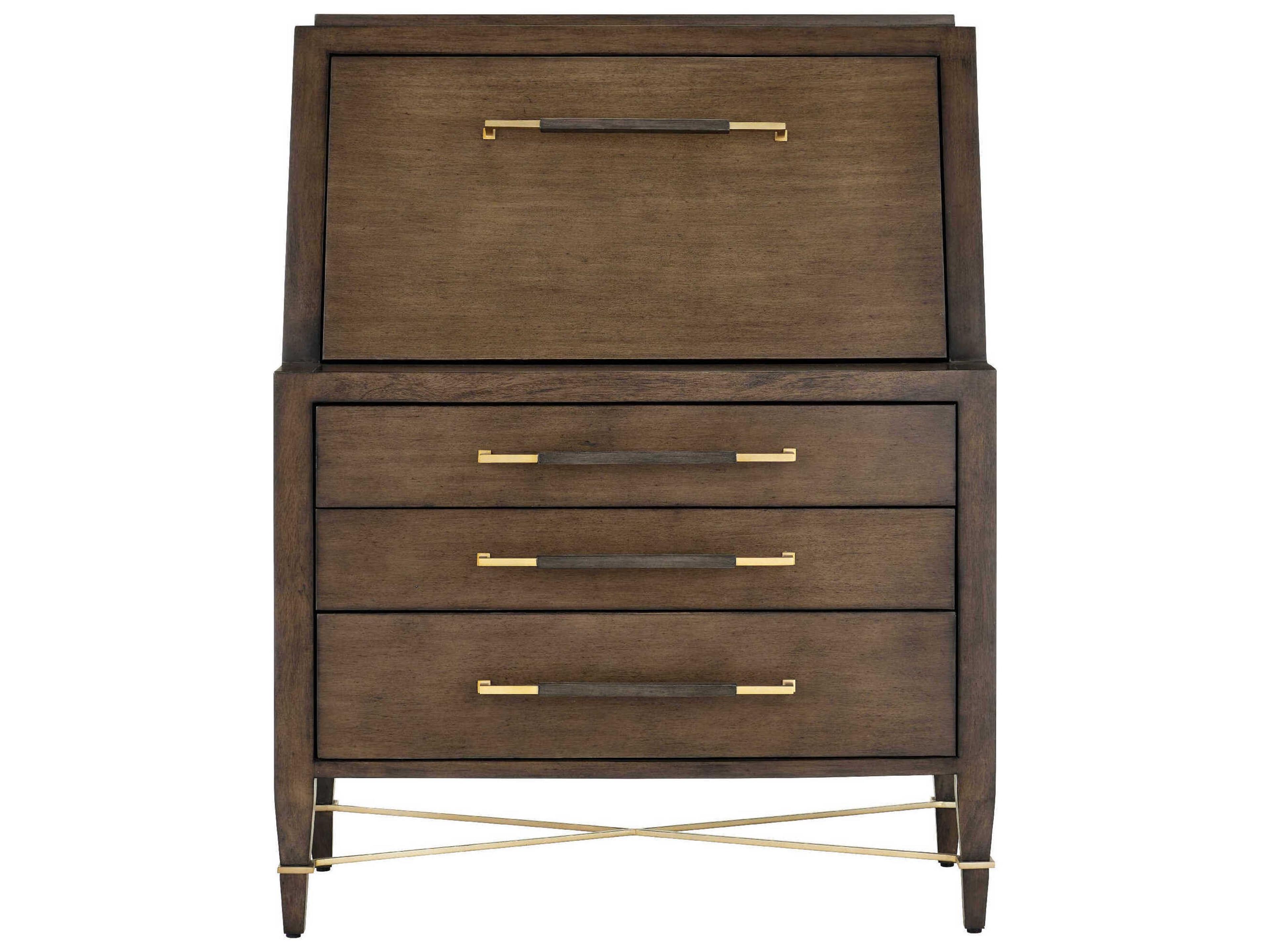 Currey & Company Verona Chanterelle Champagne Cofee Secretary Desk