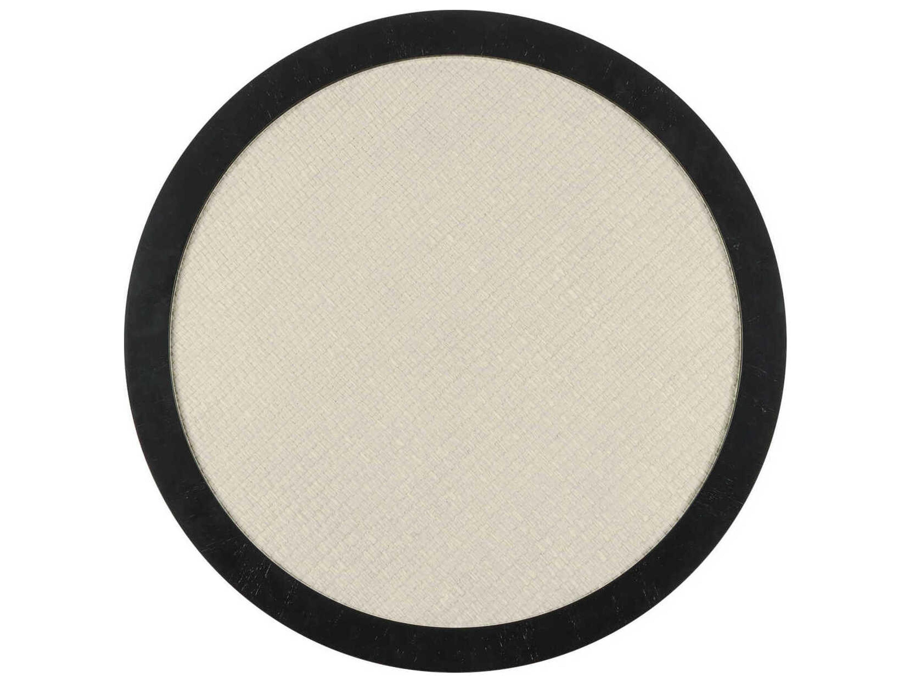 Currey & Company Deanna 22" Round Wood Ivory Black End Table