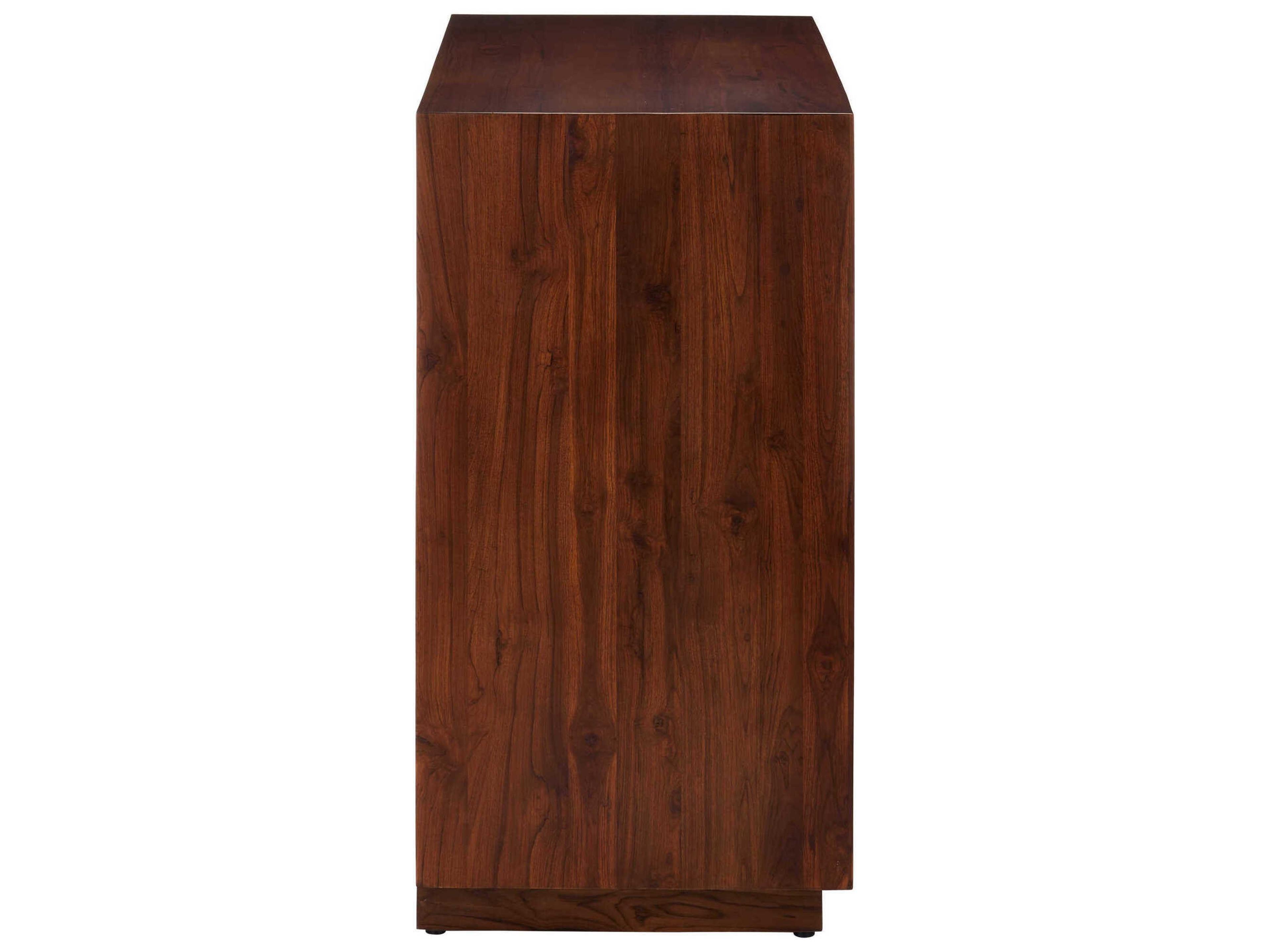 Currey & Company Jardin Walnut Antique Brass Teak Wood Accent Chest