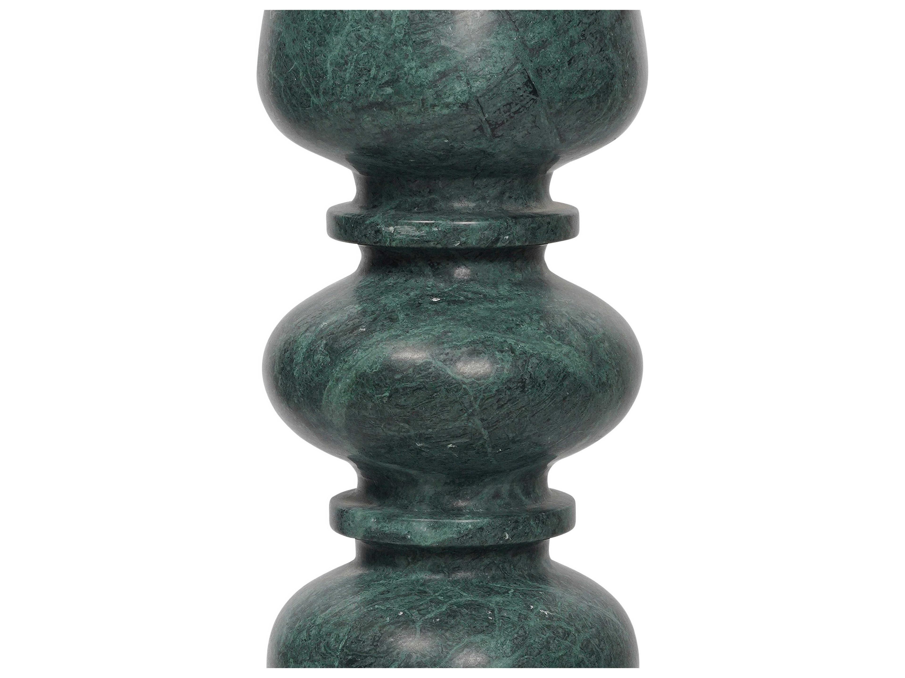 Currey & Company Nubia Round Marble Natural End Table